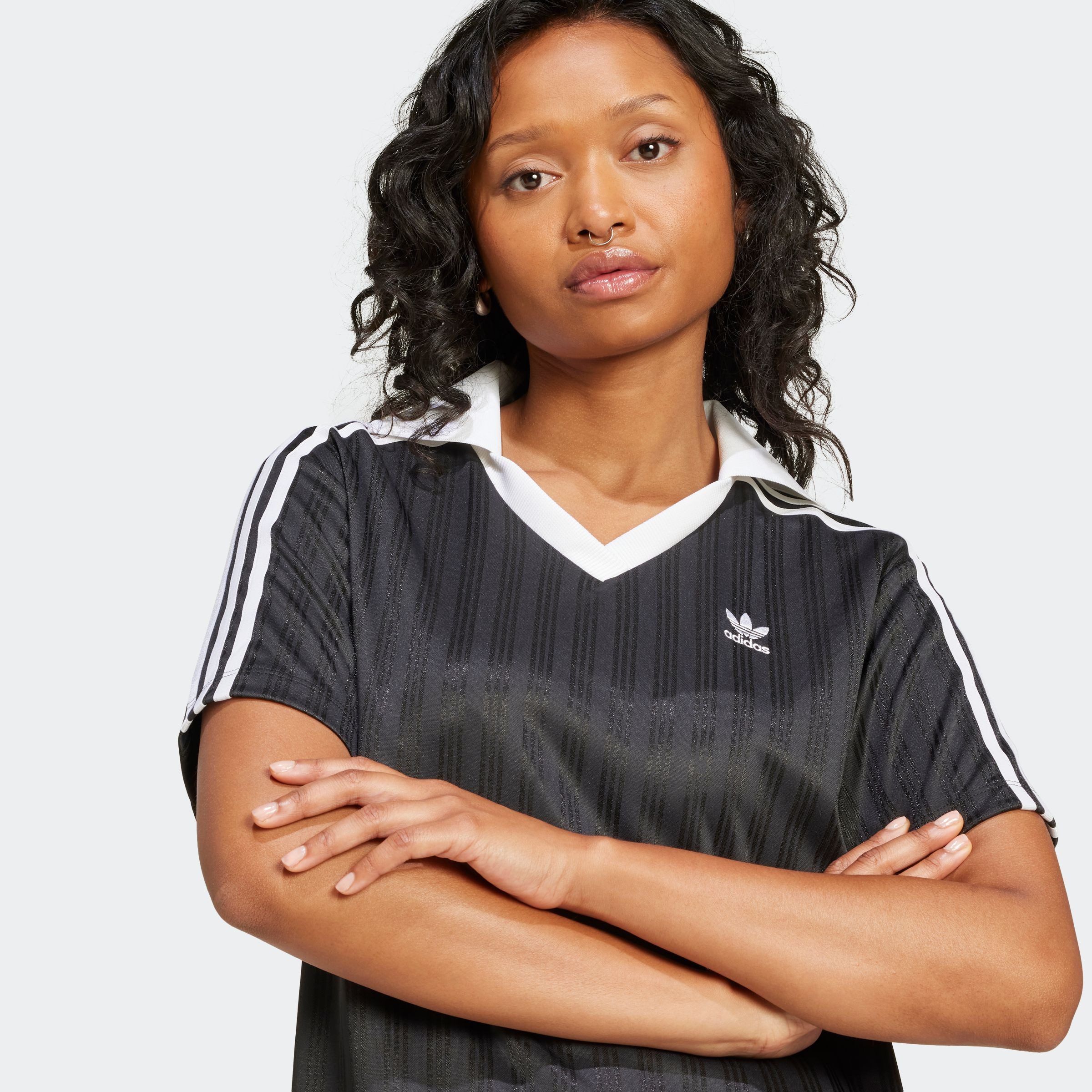 adidas Originals Shirtjurk V-NECK SS DRESS (1-delig)