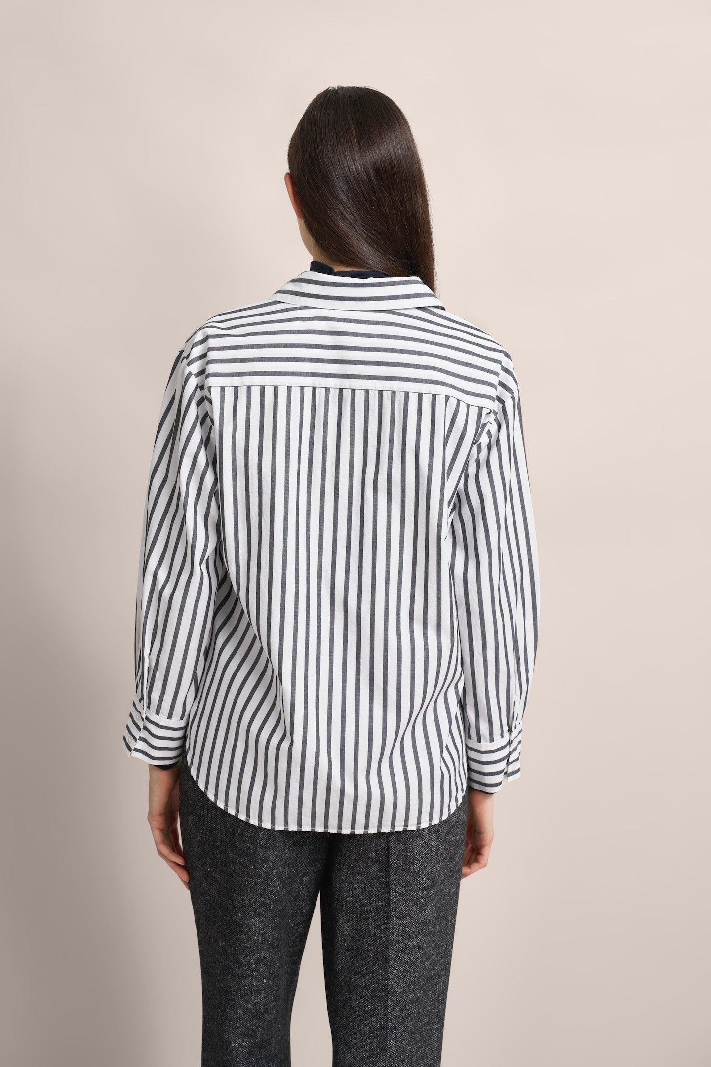 Bugatti Blouse met lange mouwen met verborgen knoopsluiting