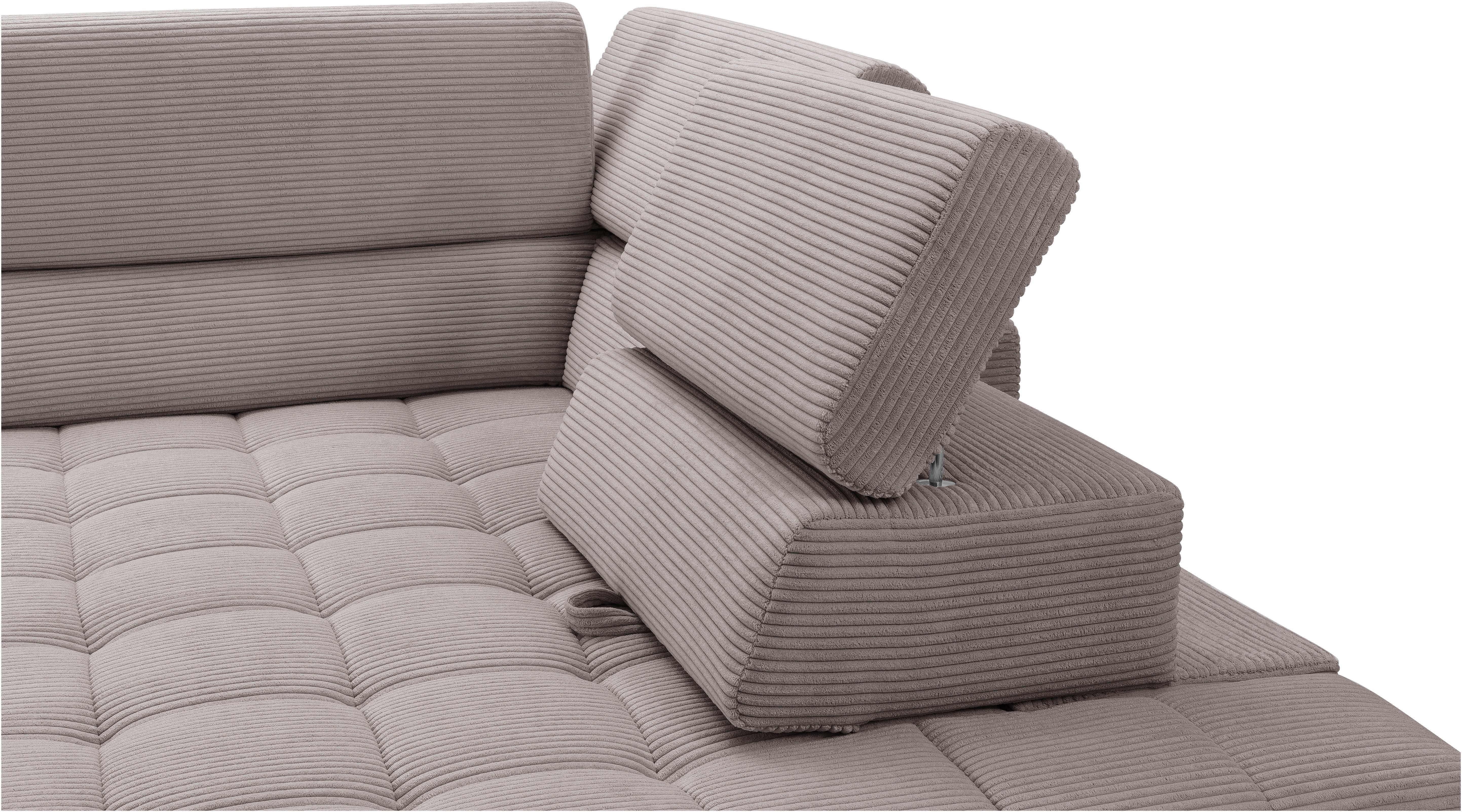 exxpo - sofa fashion Hoekbank Elianos, hoog zitcomfort, verfijnde kruisstepping in de zitting, L-vorm