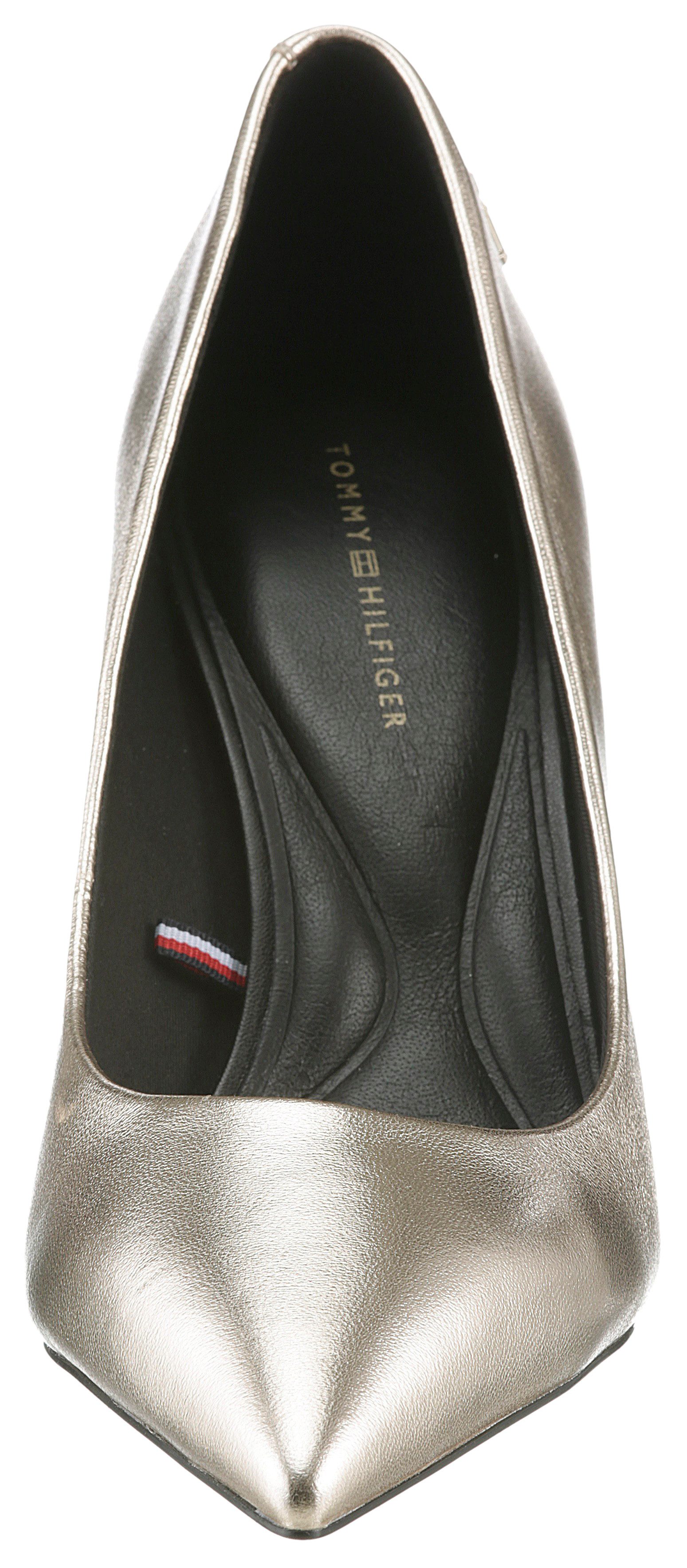 Tommy Hilfiger Pumps PARTY POINTED METALLIC PUMP stiletto hakken, avondschoen, trouwschoen met th-monogram