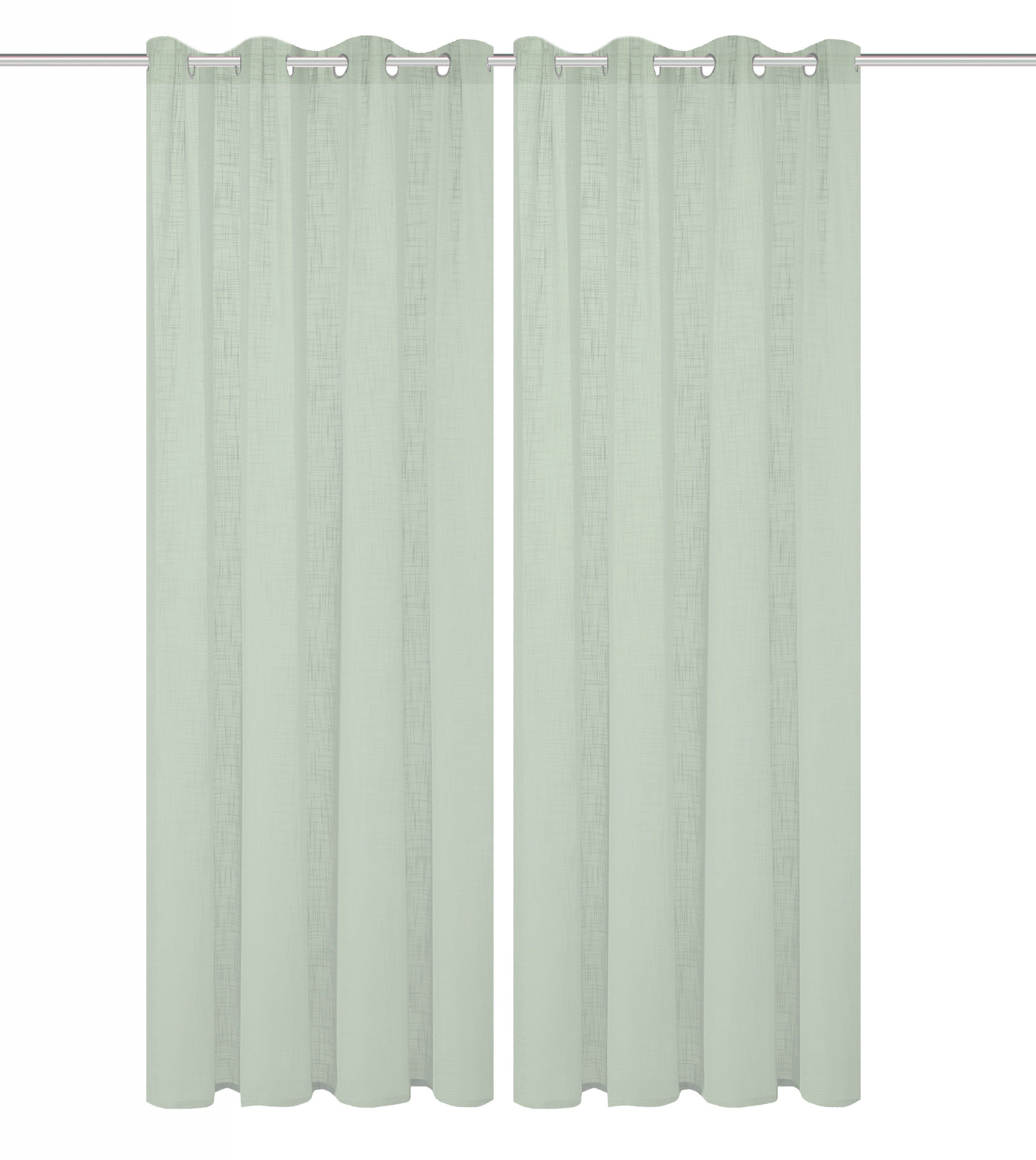Home Basics Gordijn SOFTY set van 2 2-delig set oog-sjaal softy uni (2 stuks)