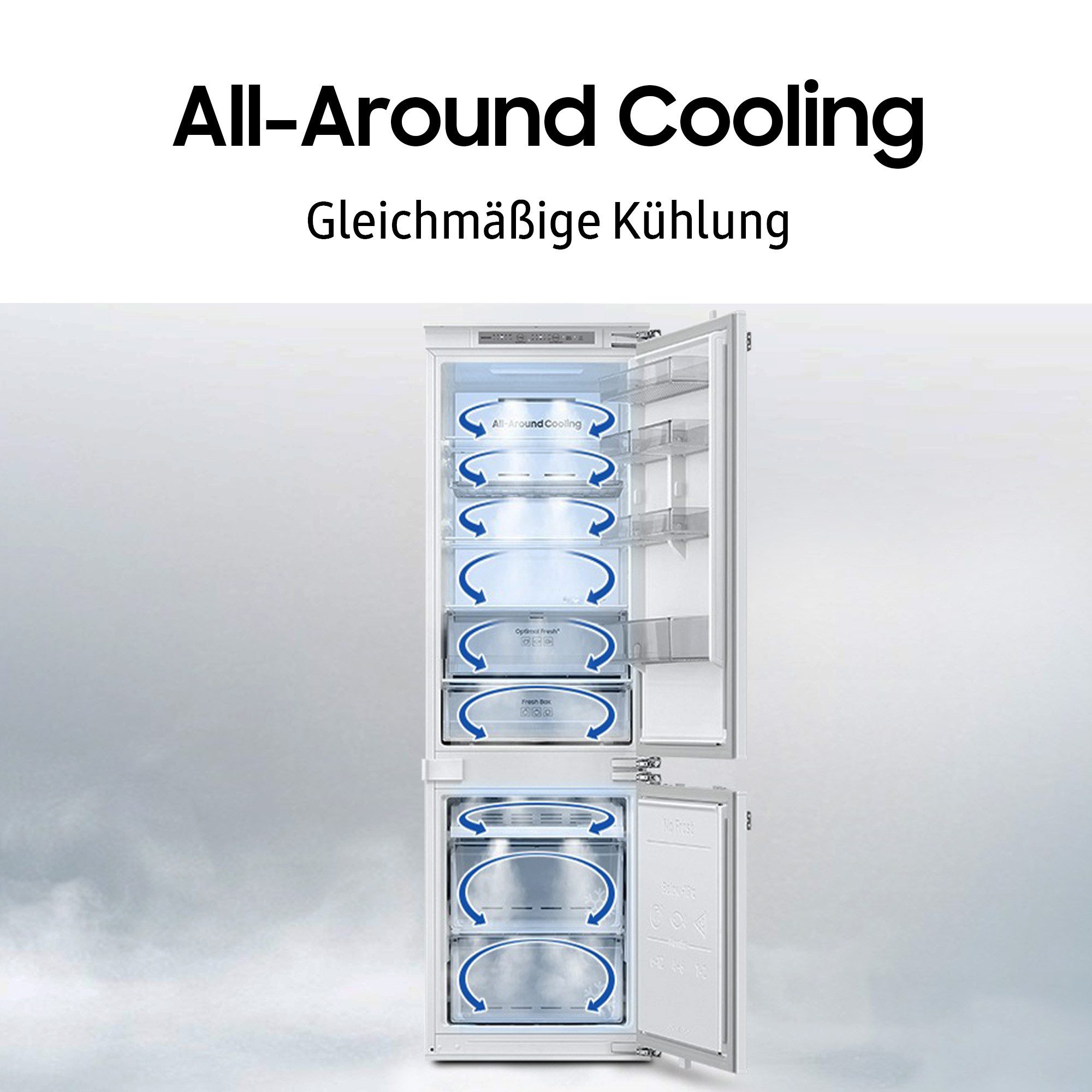 Samsung Inbouw koel-vriescombinatie BRB70F26DEFO, 177,5 cm x 54 cm, WiFi-geschikt en spraakbesturing
