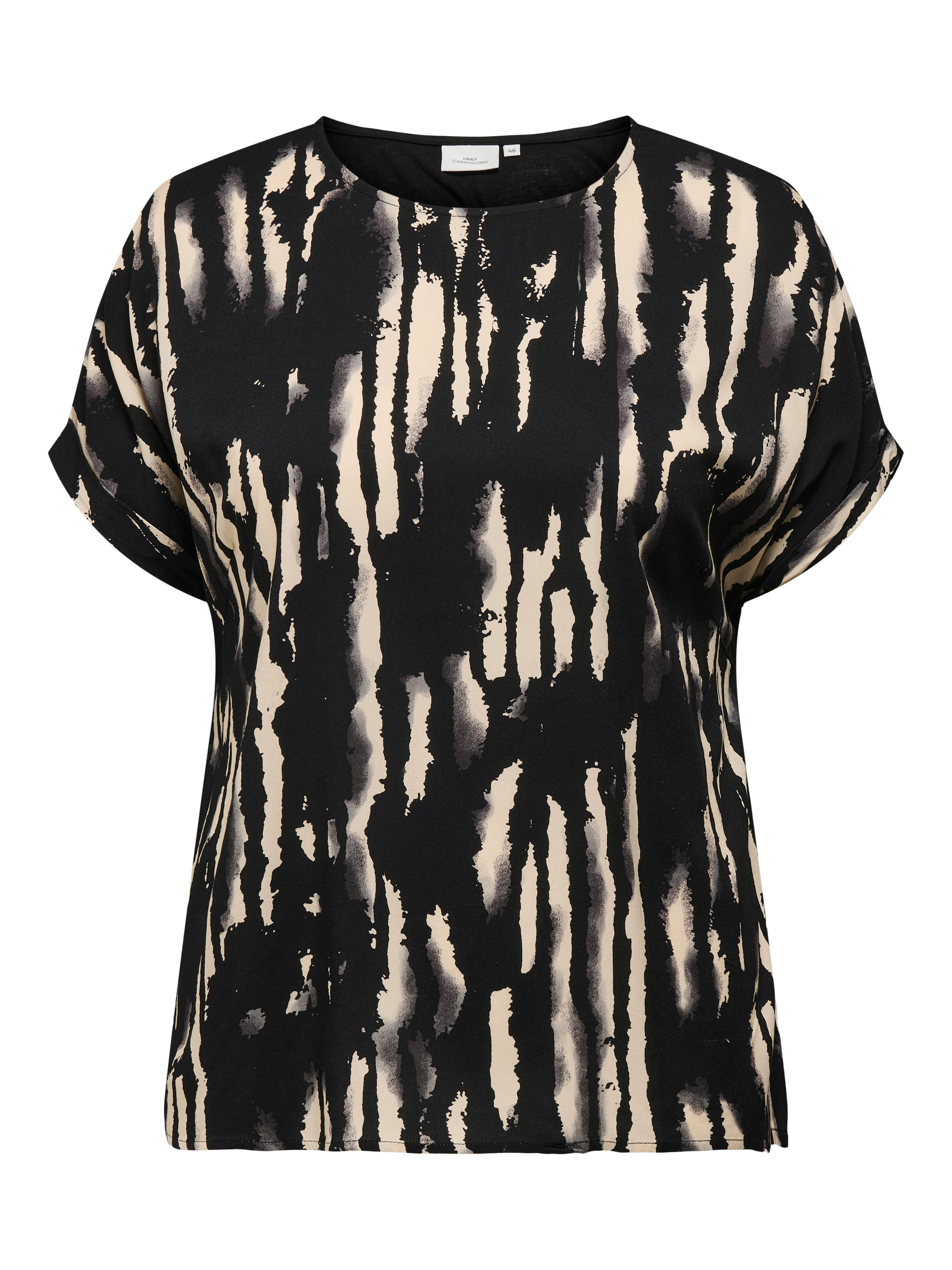 ONLY CARMAKOMA Shirt met korte mouwen CARMIKAELA IN-ONE SS TOP AOP