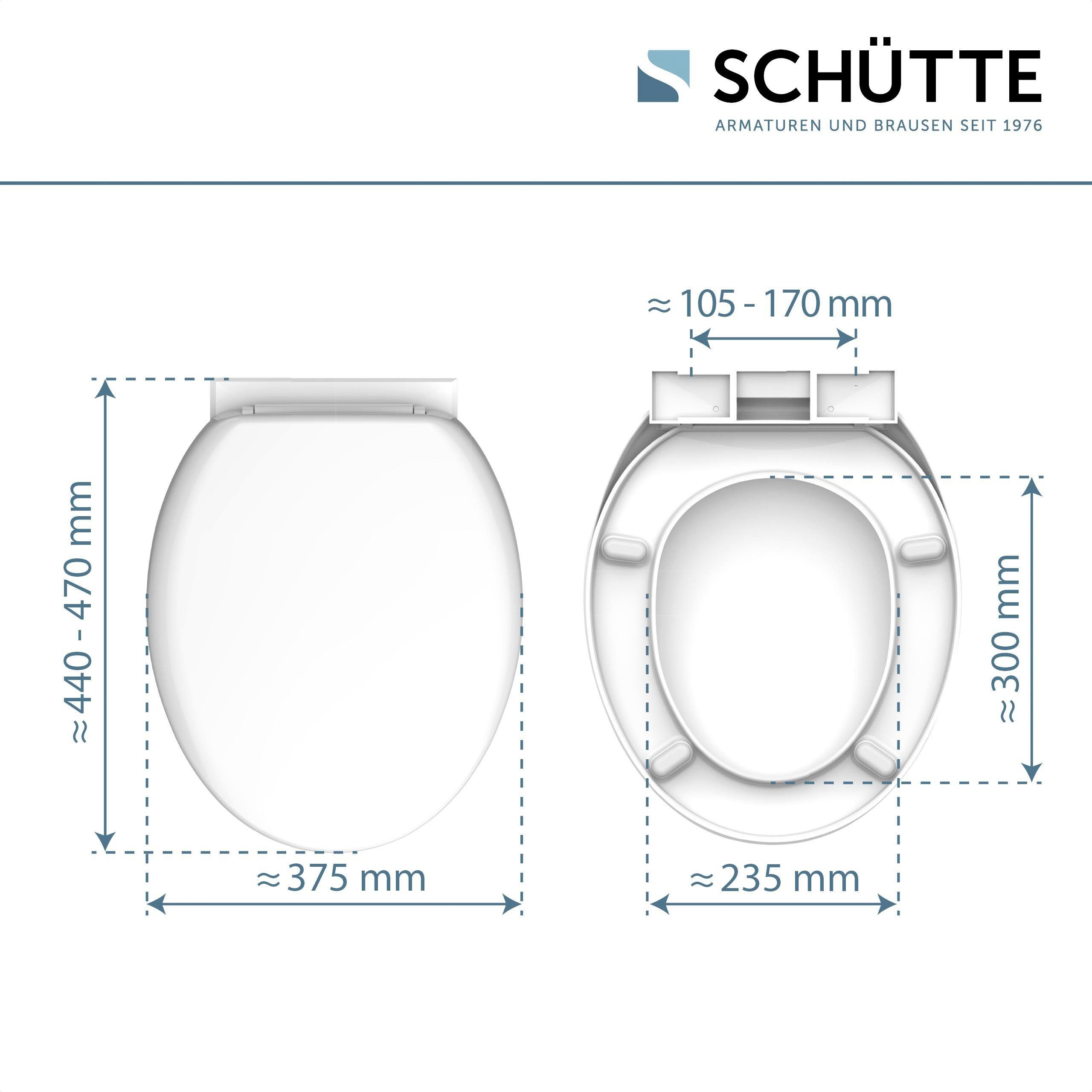 Schütte Toiletzitting Uni Duroplast, soft-closemechanisme