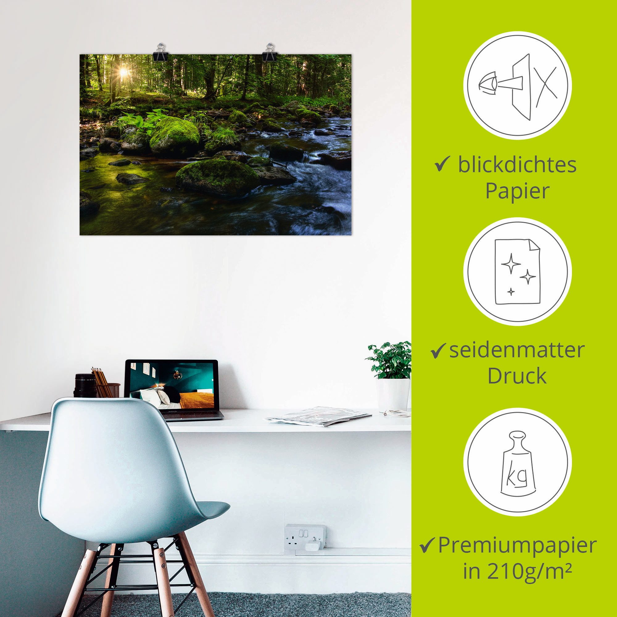 Artland Artprint Feeënland als artprint van aluminium, artprint voor buiten, artprint op linnen, poster in verschillende maten. maten
