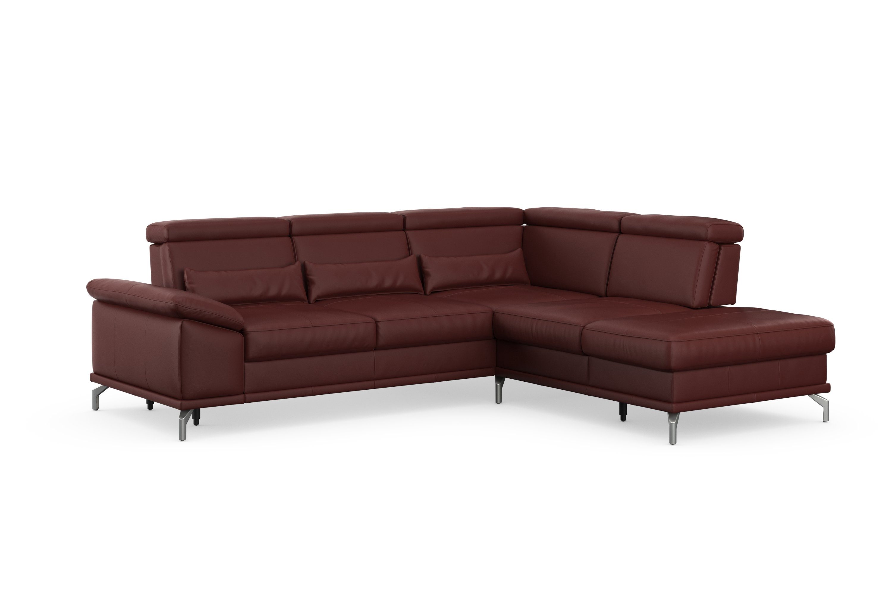 sit&more Hoekbank Cabrio L-vorm, met zitdiepteverstelling, arm- en hoofdsteunverstelling