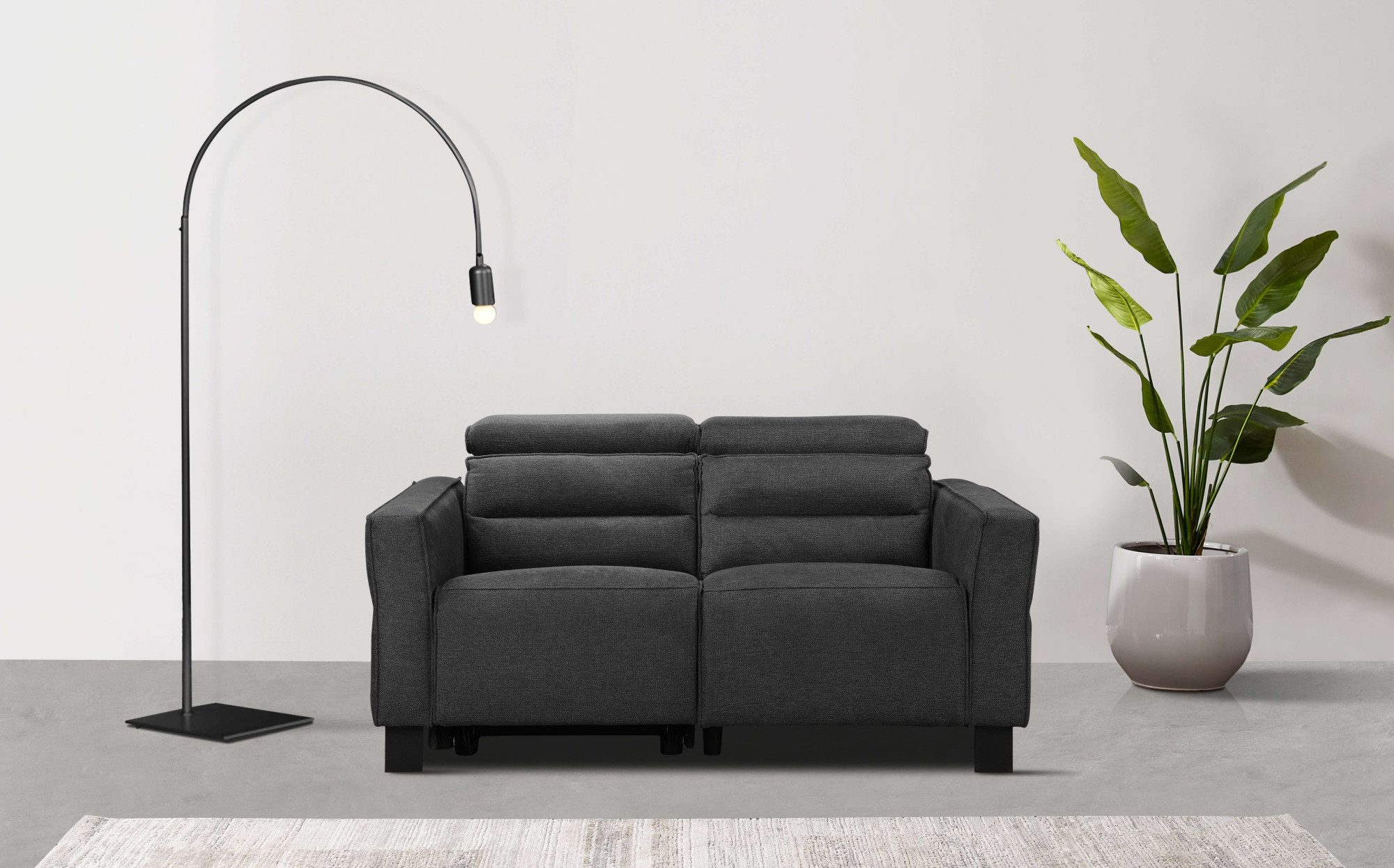 Places of Style 2-zitsbank Carpari, 162 cm, met handmatige of elektrische relaxfunctie