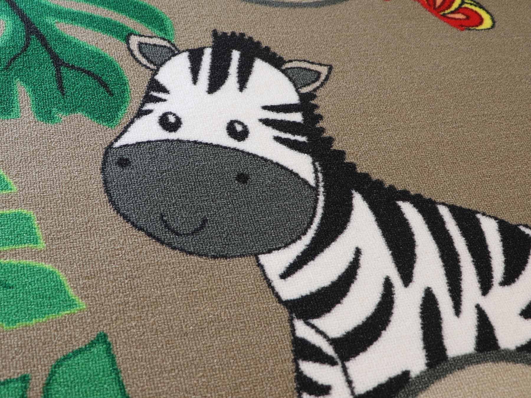Primaflor-Ideen in Textil Kindervloerkleed Safari Motief dieren van de savanne, kinderkamer