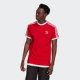 adidas originals t-shirt adicolor classics 3-stripes rood