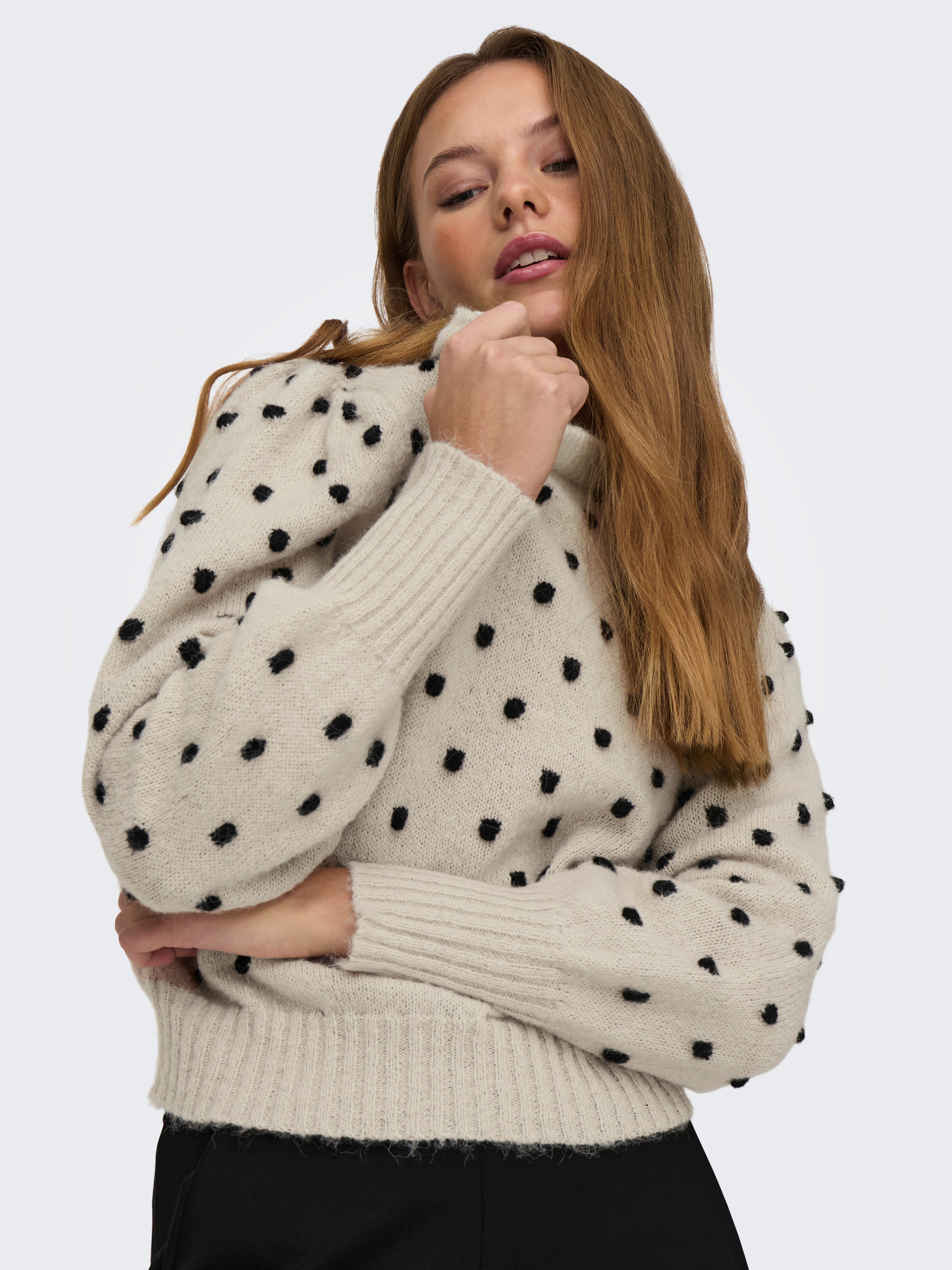JDY Trui met ronde hals JDYSIGRID LIFE L/S ON PUFF PULL KNT NOOS