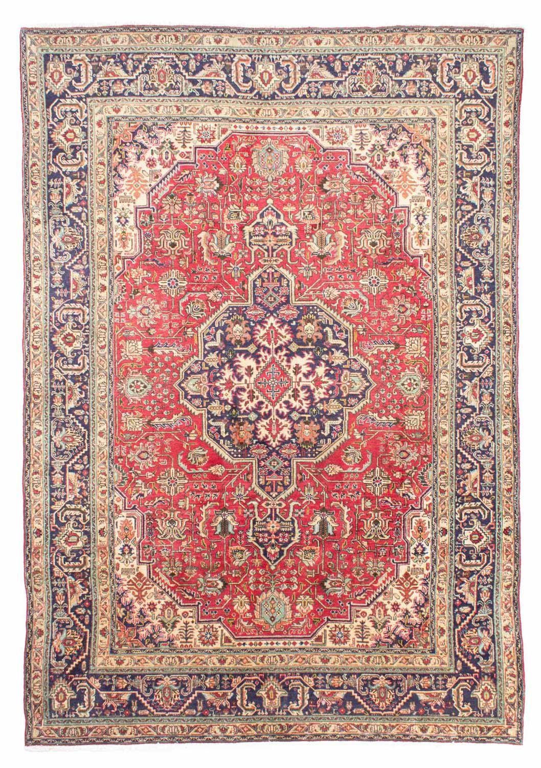 morgenland Wollen kleed Tabriz medaillon rosso 297 x 204 cm Uniek exemplaar met certificaat