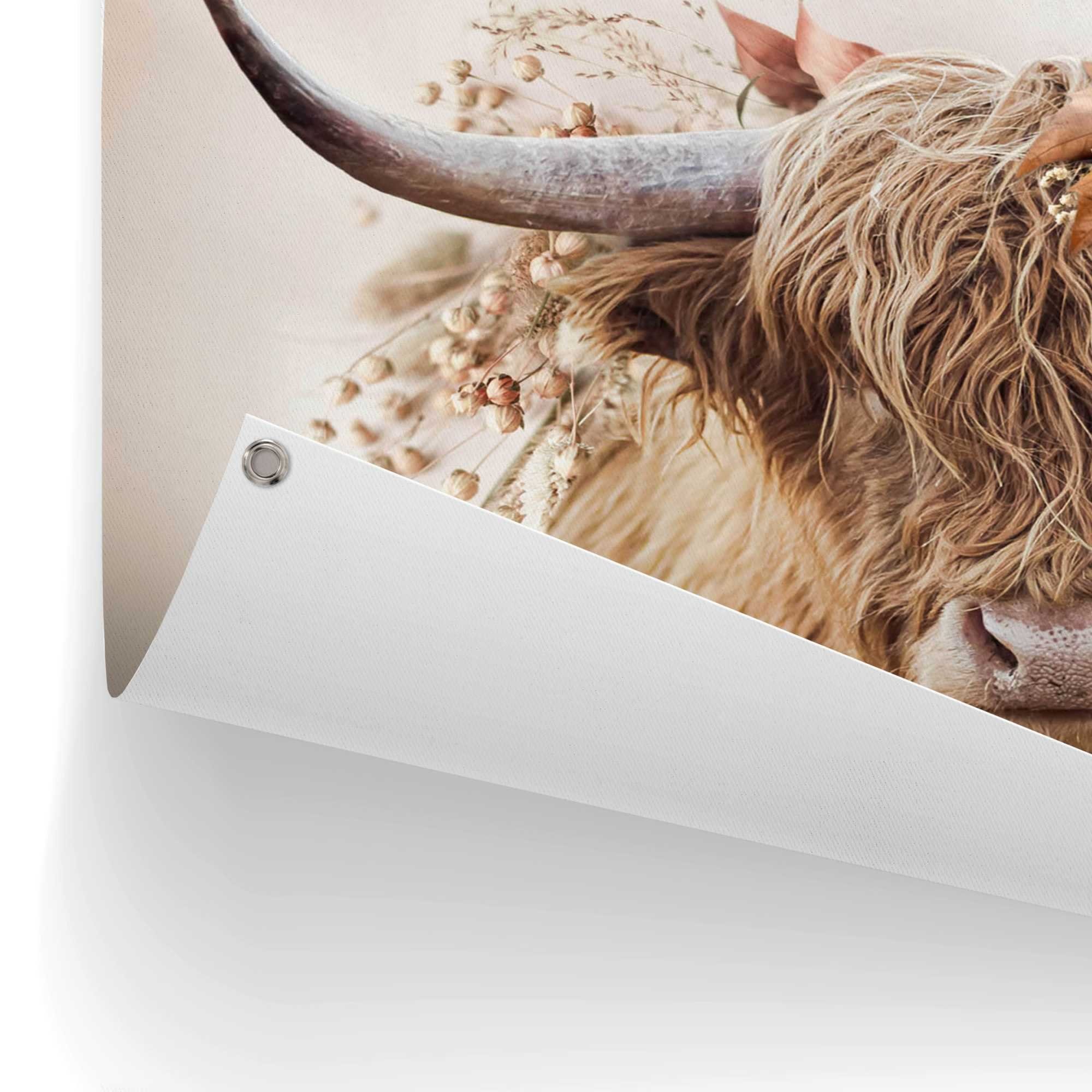 Reinders! Poster Highlander in bloemen Outdoor voor tuin of balkon