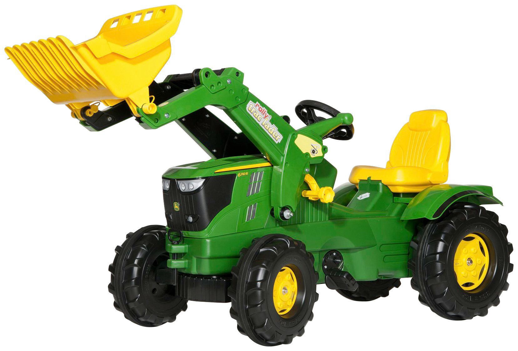 rolly toys® Trapauto John Deere 6210R Kindertractor met lader