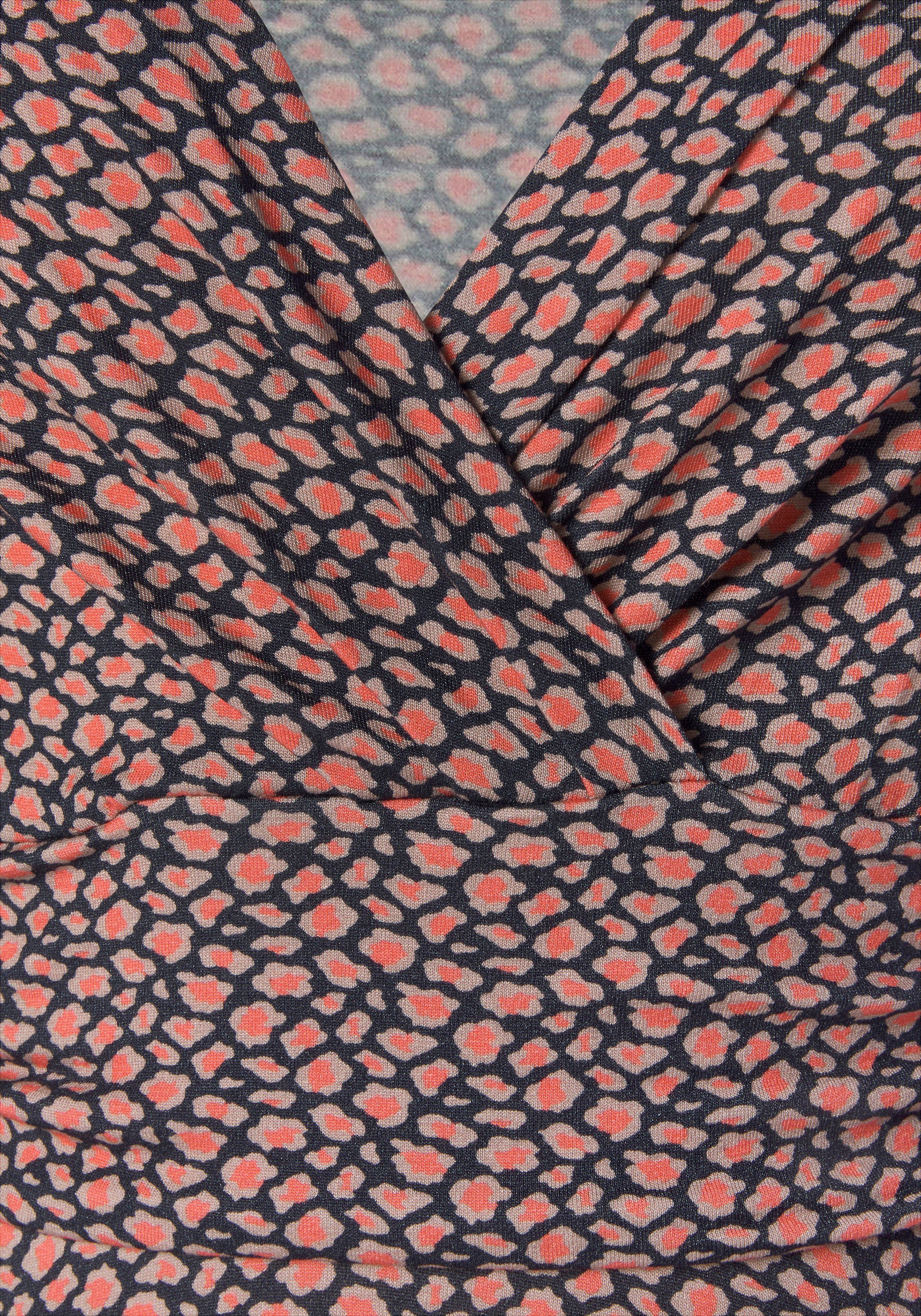 Vivance Jerseyjurk met all-over print in wikkellook, zomerjurk, strandjurk, casual-chic