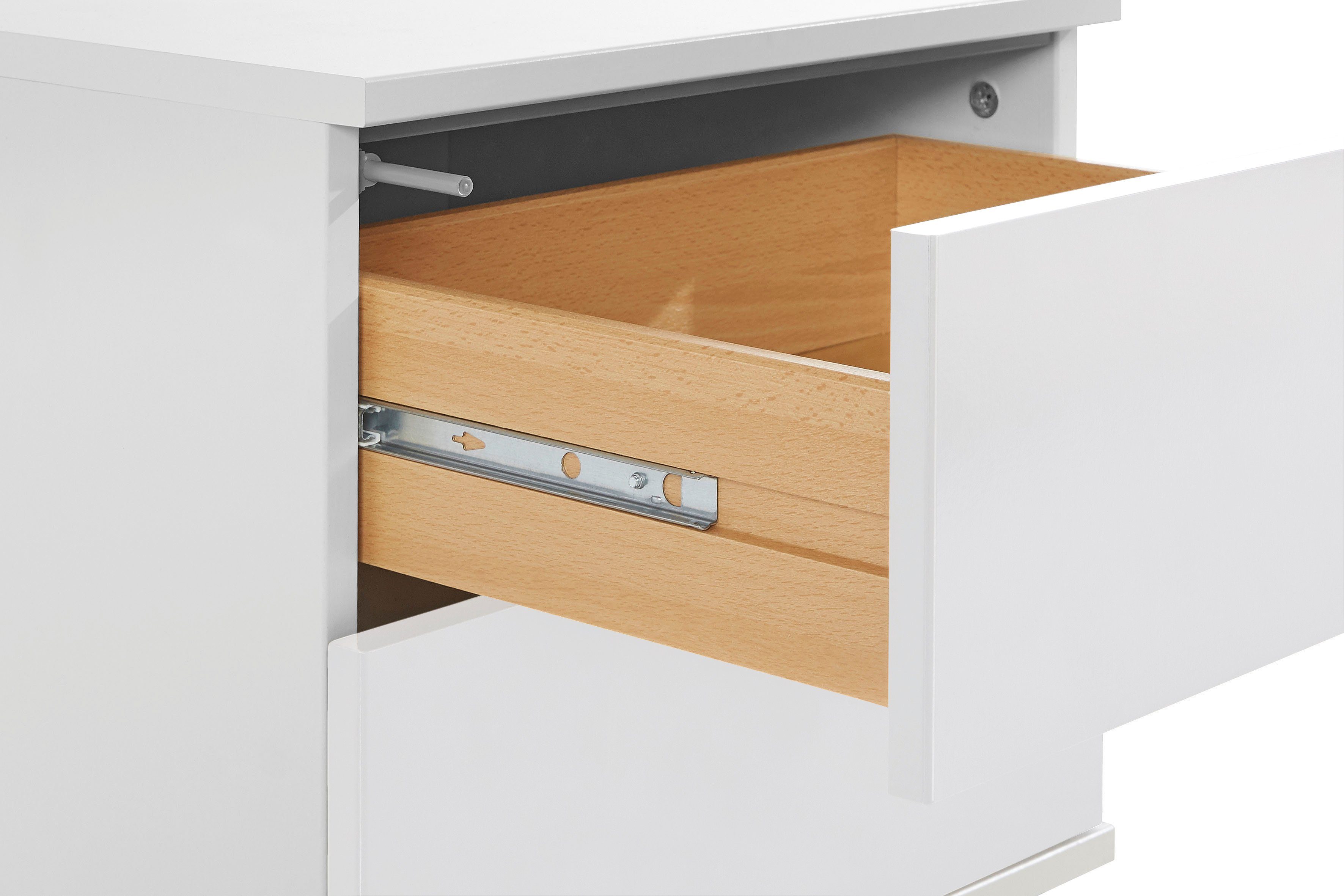 priess Nachtkastje met ledverlichting en push-to-open