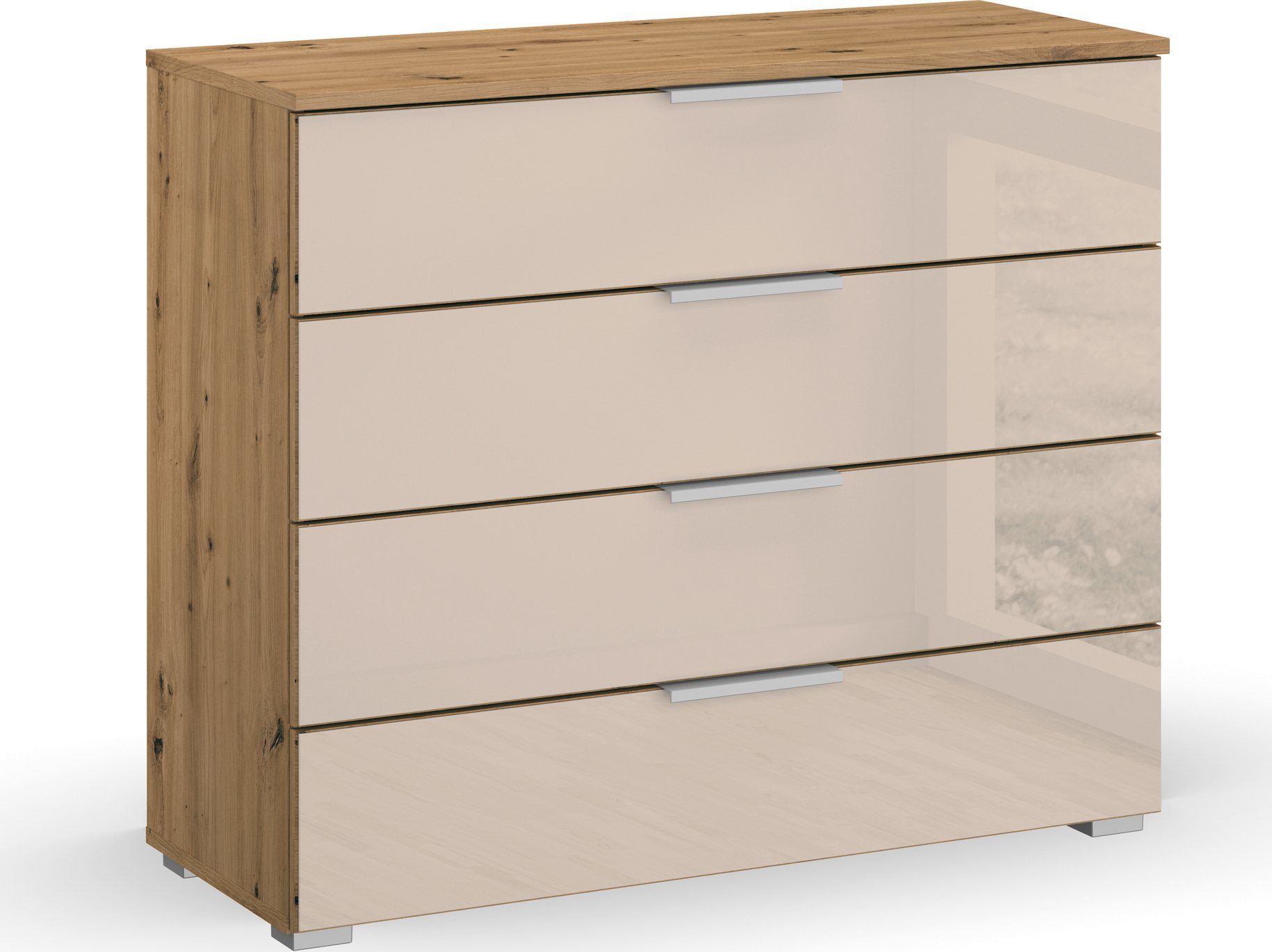 rauch Ladekast Sideboard commode ladecommode KOLUNA met glasfront Breedte 93 cm met 4 grote lades voor veel opbergruimte MADE IN GERMANY commodes &