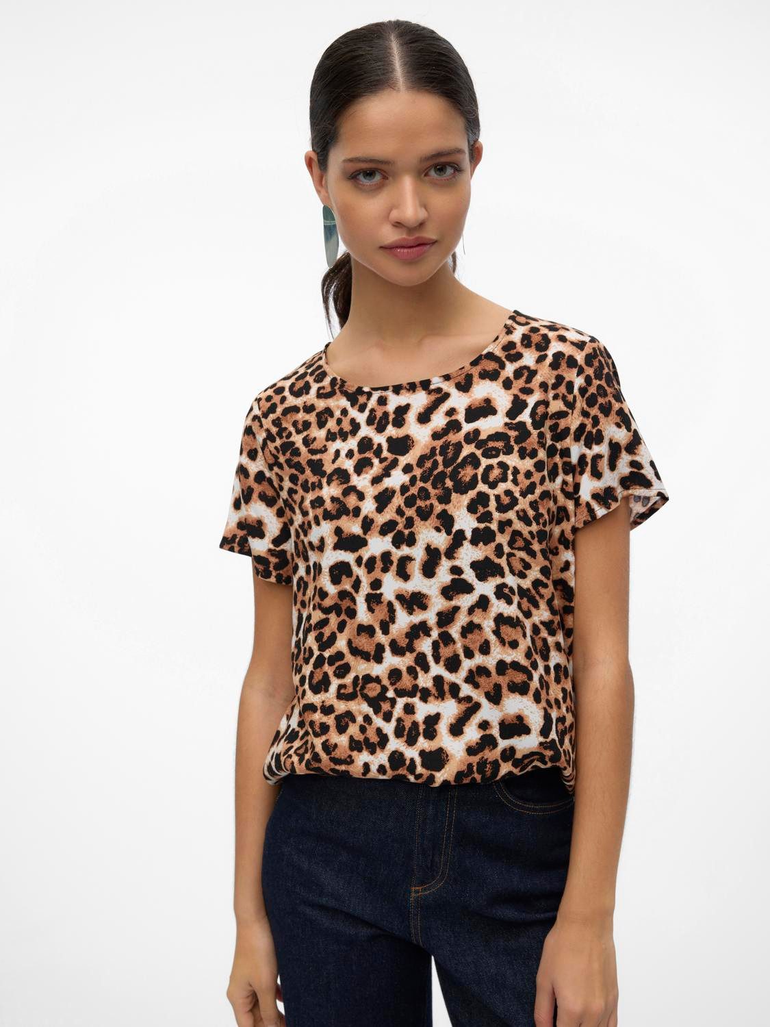 Vero Moda Shirt met korte mouwen VMEASY JOY S/S TOP WVN GA