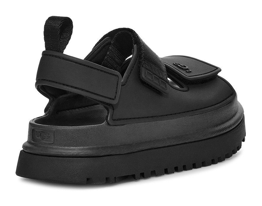 UGG Badslippers K GOLDENGLOW , zomerschoen, badschoen, plateauhak, met klittenbandsluiting