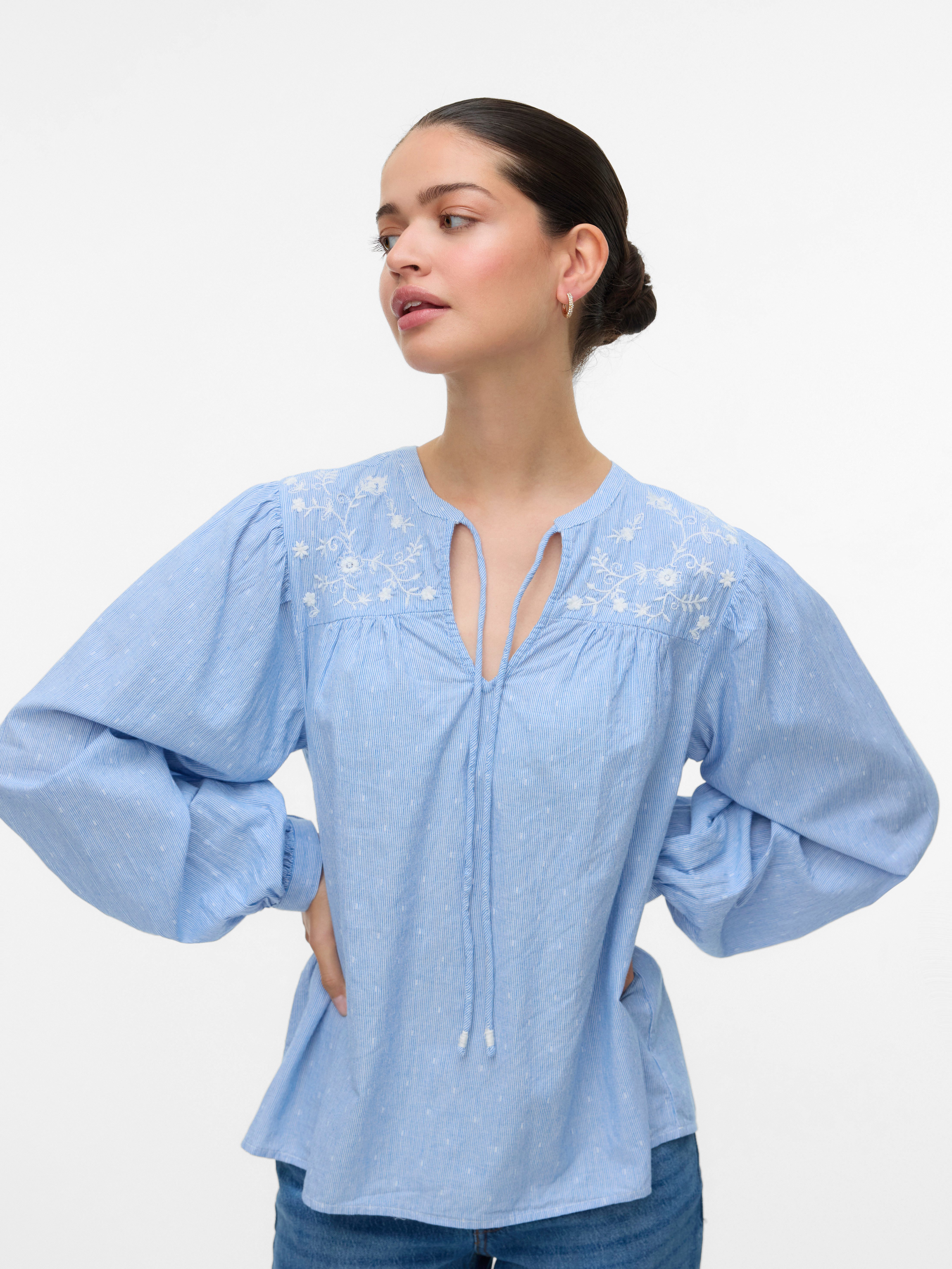 Vero Moda Shirt VMNIKA LS TOP WVN GA NOOS
