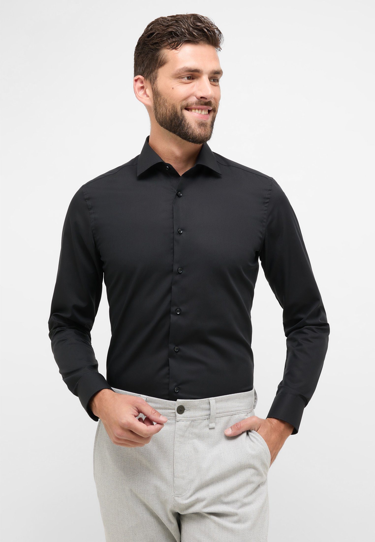 Eterna Overhemd met lange mouwen Slim fit