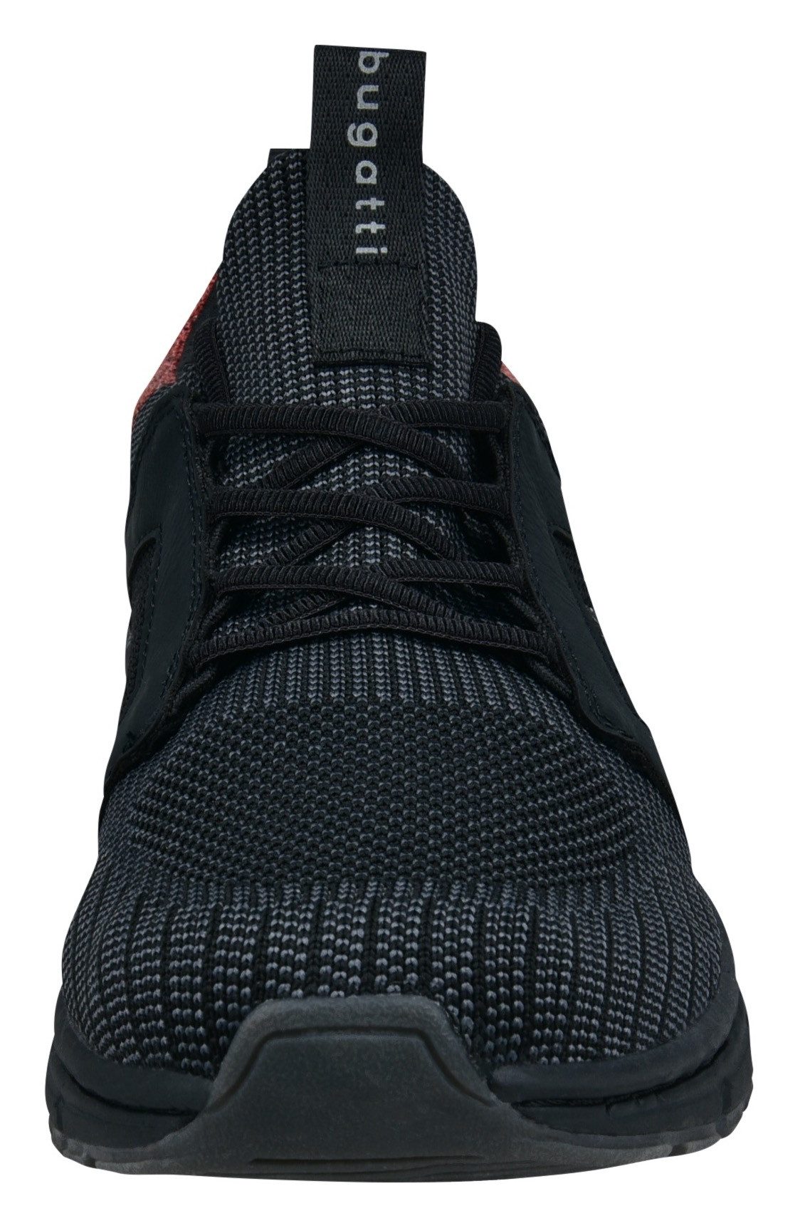 Bugatti Sneakers , veterschoenen, lage schoen, vrijetijdsschoen, contrasterende afwerking op de hiel