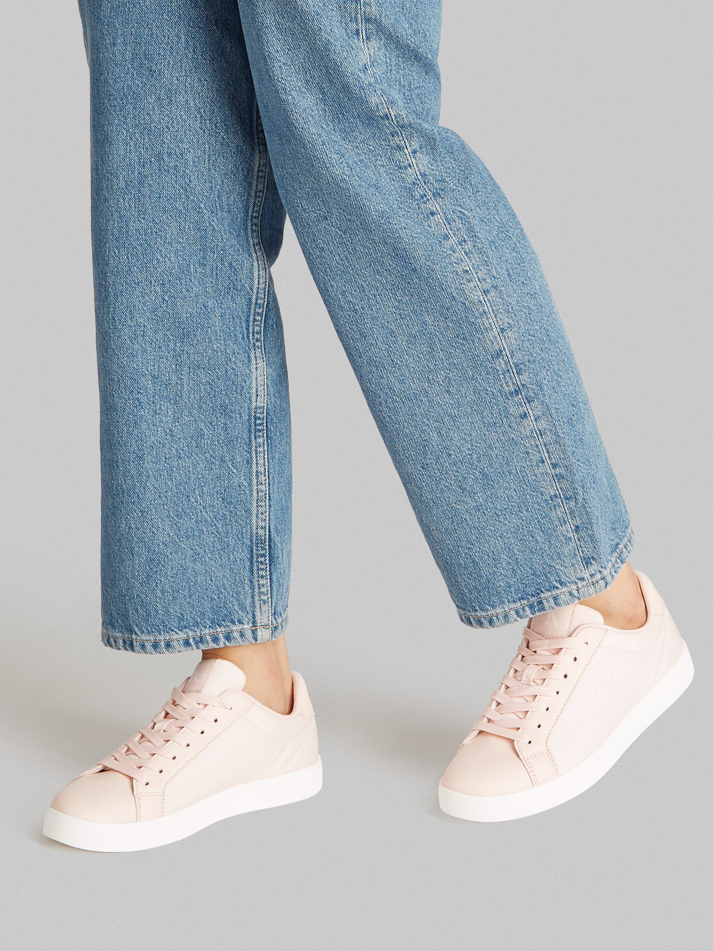 Calvin Klein Sneakers 3 CUPSOLE NY WN , veterschoenen, vrijetijdssneaker, lage schoen met gewatteerde schacht