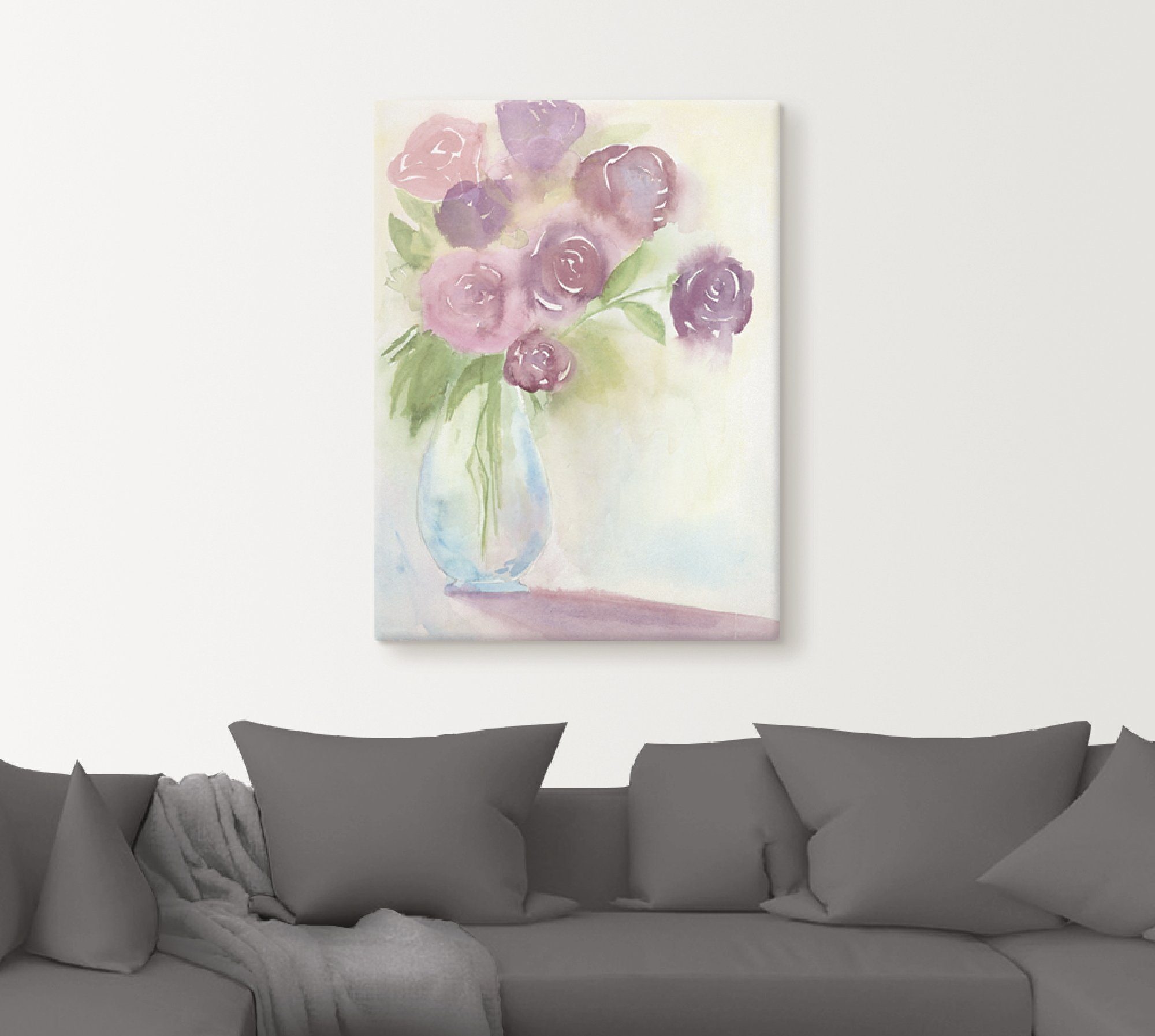 Artland Artprint op linnen Felgekleurde struisvogel II