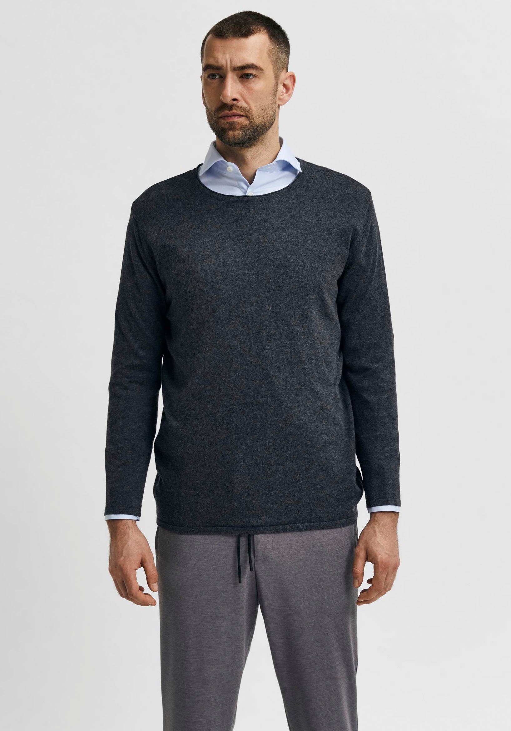 NU 21% KORTING: SELECTED HOMME Trui met ronde hals ROME KNIT