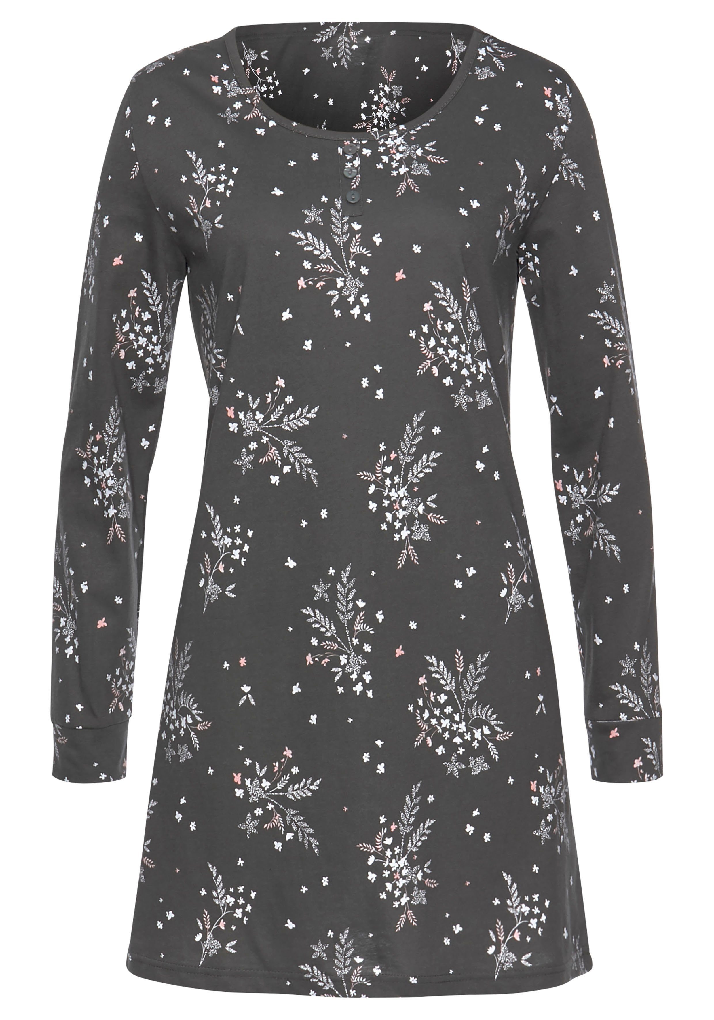 Vivance Dreams Nachthemd met hortensia-motief