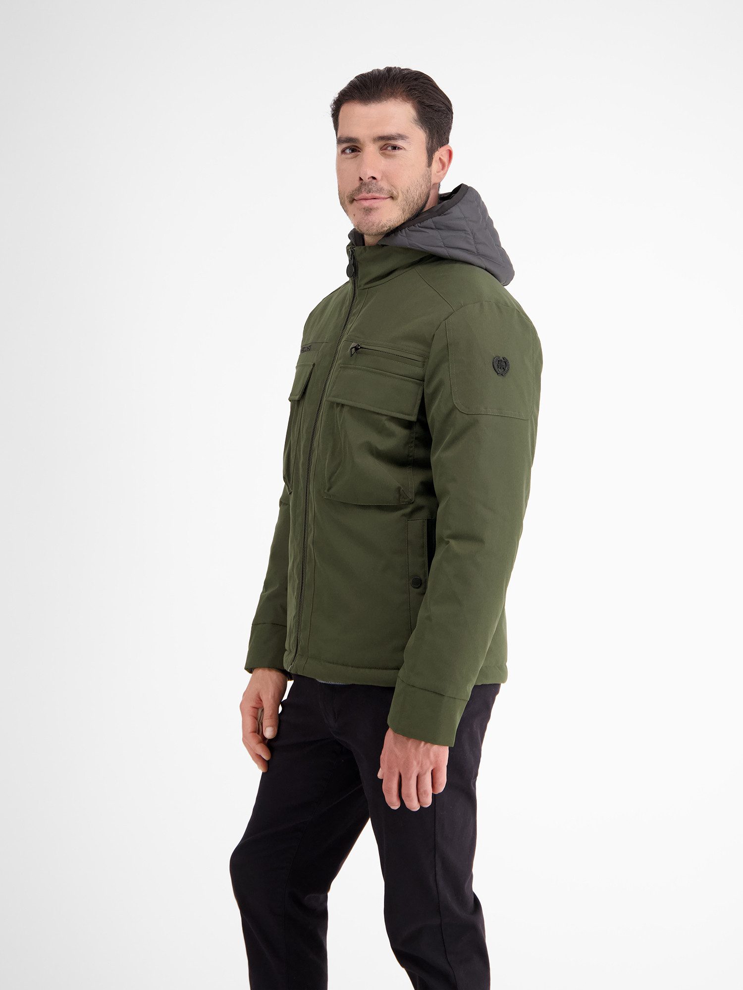 Lerros Outdoorjack LERROS fieldjack met capuchon, gevoerd