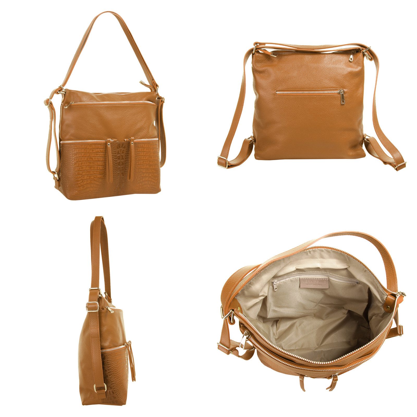 Samantha Look Schoudertas echt leer, made in italy