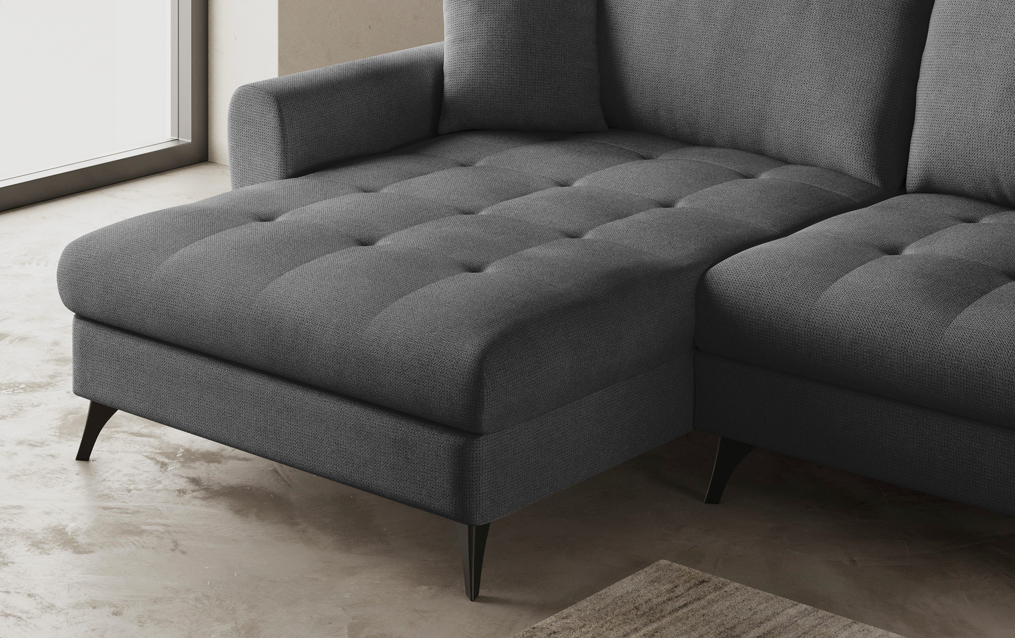 Mr. Couch Hoekbank Blackburn II L-vorm Optioneel met koudschuimvering tot 140 kg belastbaar
