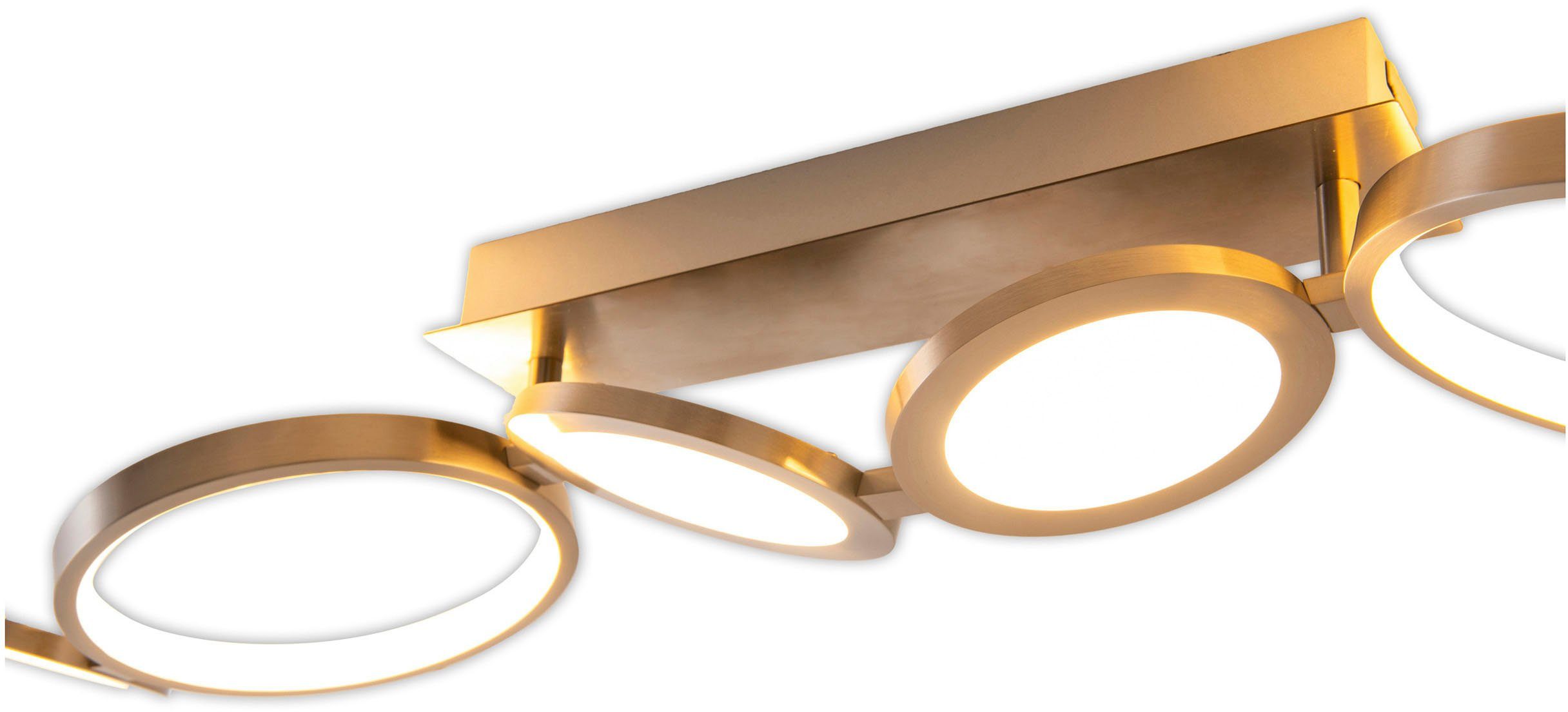 näve Led-plafondlamp Stelari 3-traps dimbaar via wandschakelaar, schijfoptiek, led warmwit, l: 100 cm (1 stuk)