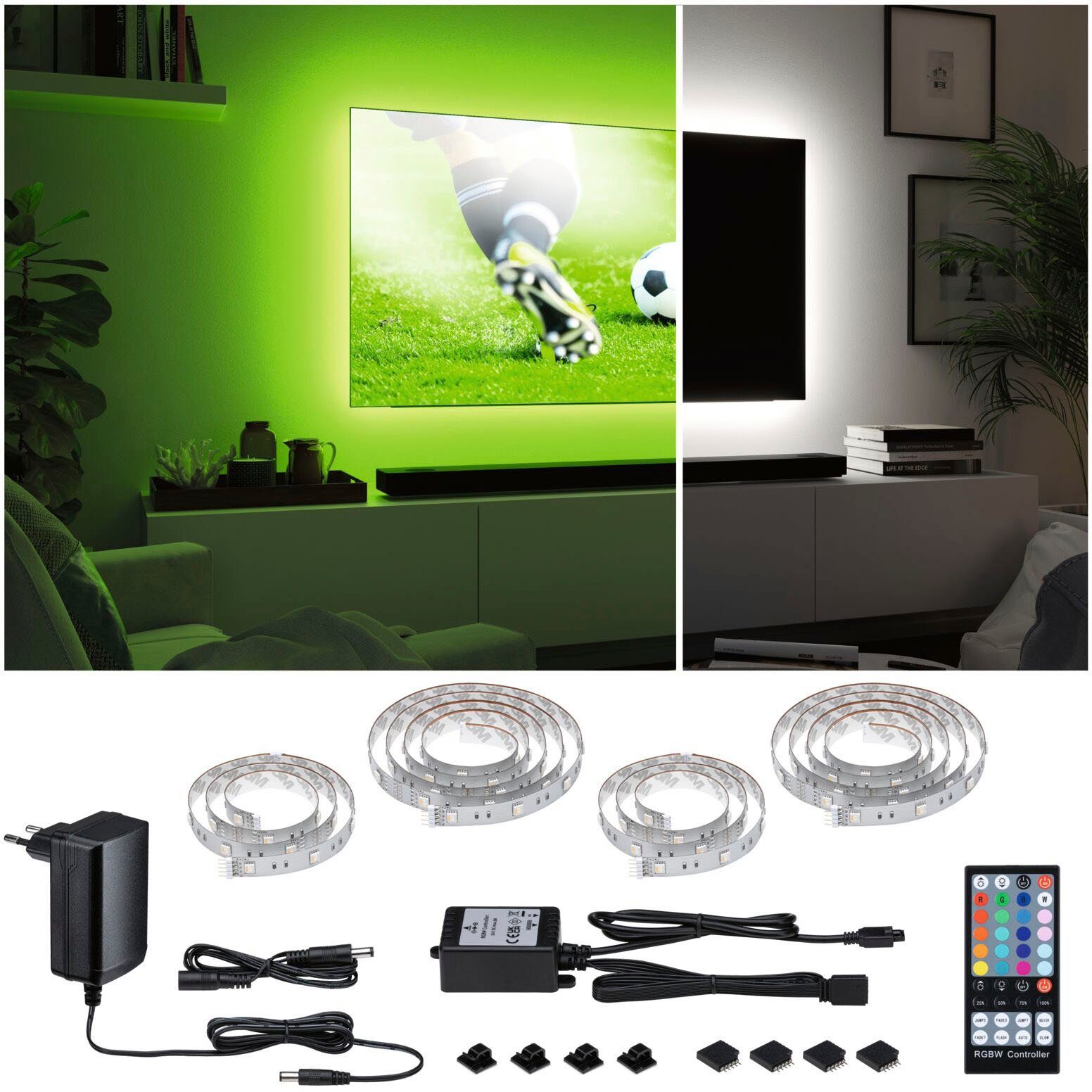 Paulmann Led-strepen MaxLED 250 TV Comfort Basisset 55 Inch 3,6m Dynamisch RGB 20,5W 277lm/m (1 stuk)