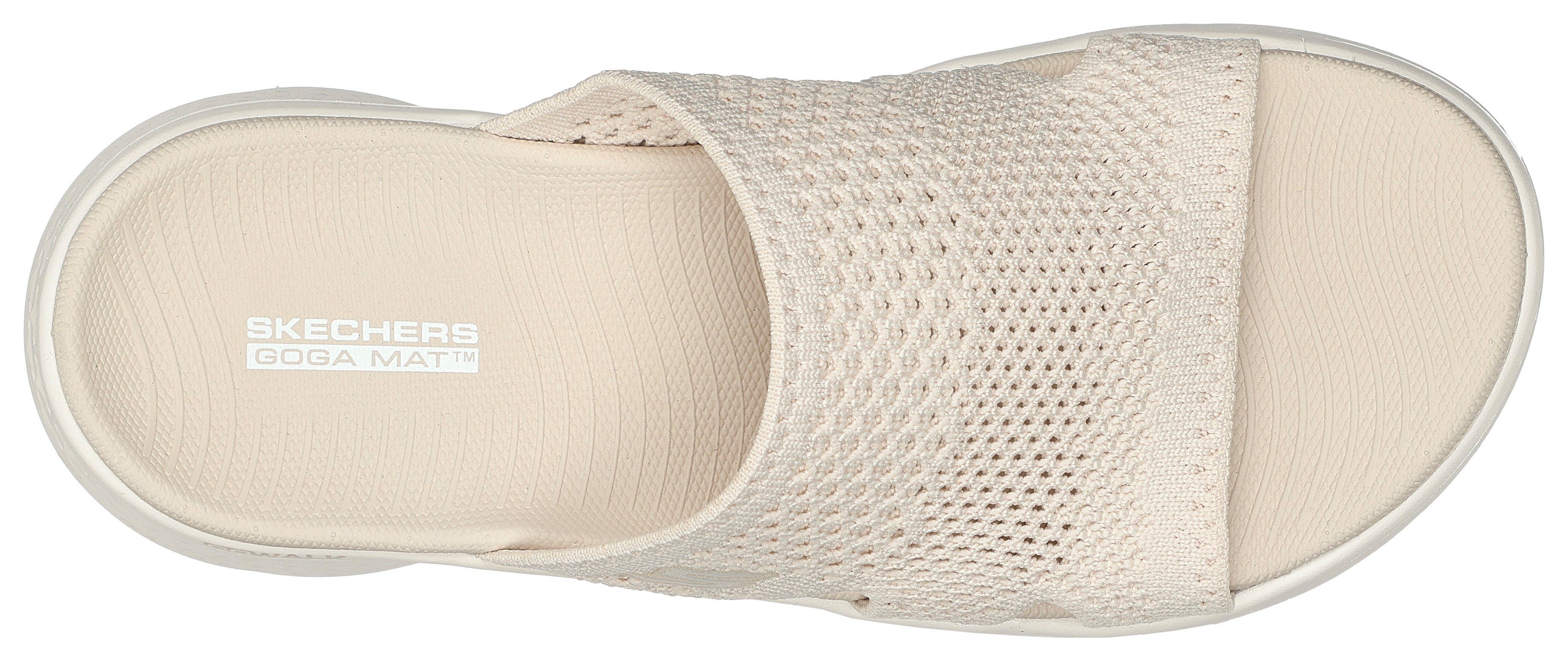 Skechers Slippers GO WALK FLEX SANDAL-ELATION sleehak, zomerschoen, slippers met goga mat voetbed