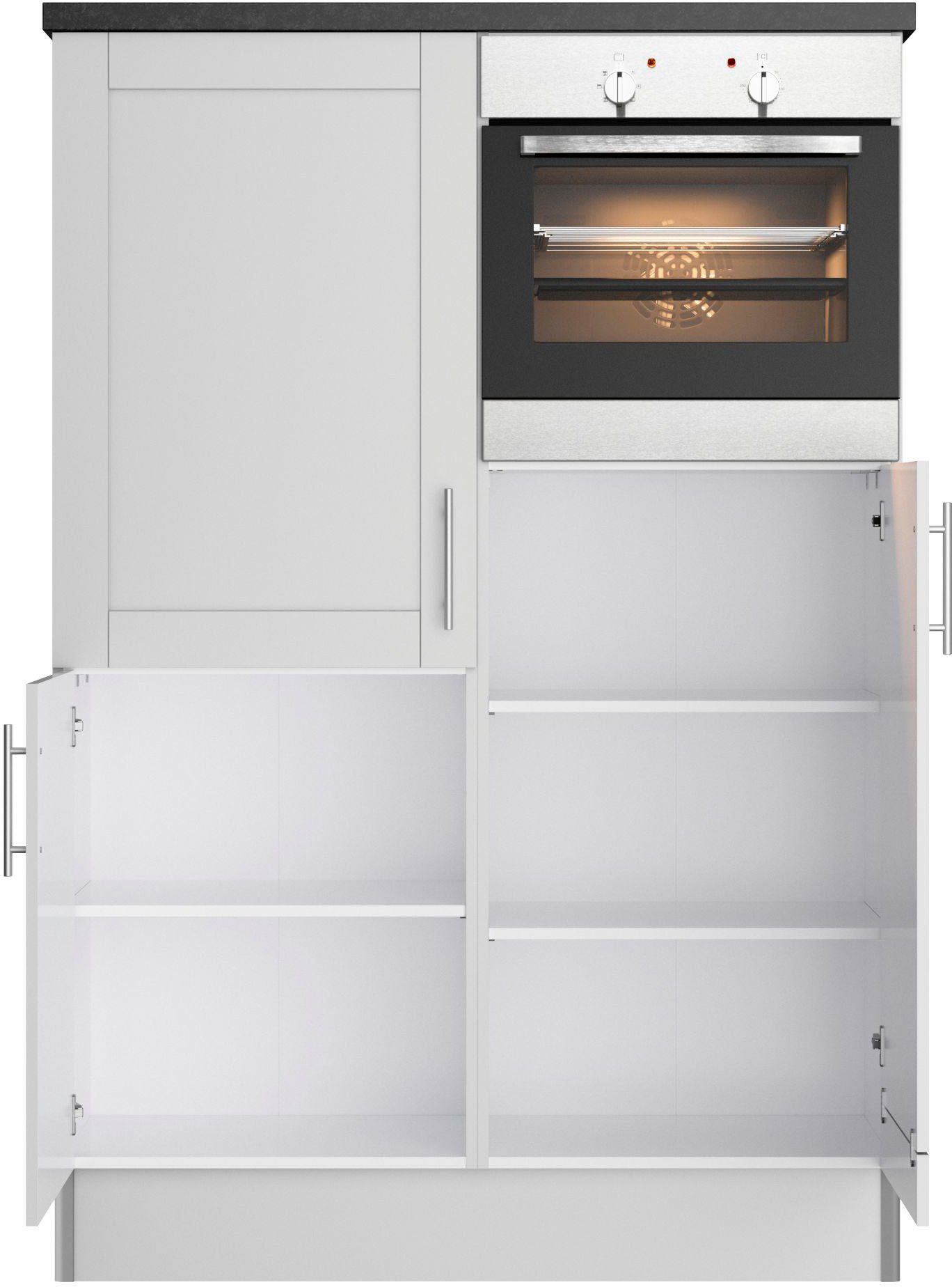 Kochstation Keuken KS-Ahus, Hoge kastmodule Breedte 120 cm, optioneel met elektrische apparaten, softclose functie