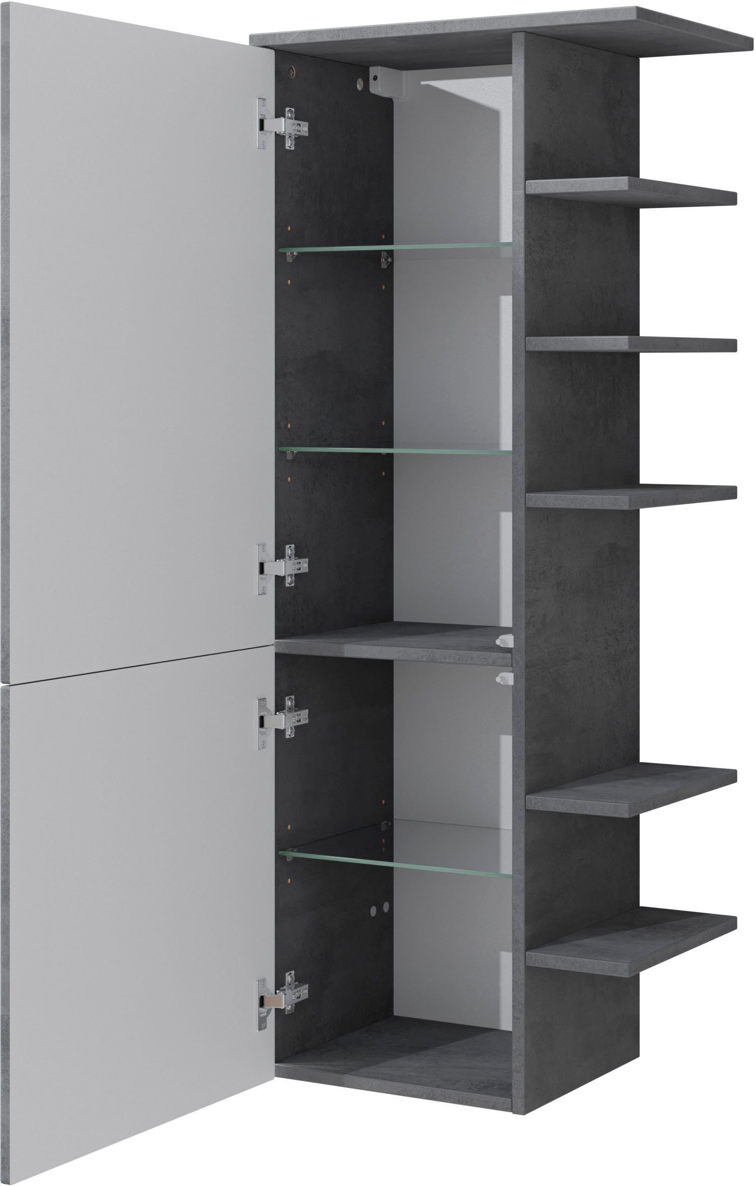 Saphir Halfhoge kast Quickset 945 badkamermeubel 50 cm breed, 2 deuren, legplanken aan de zijkant