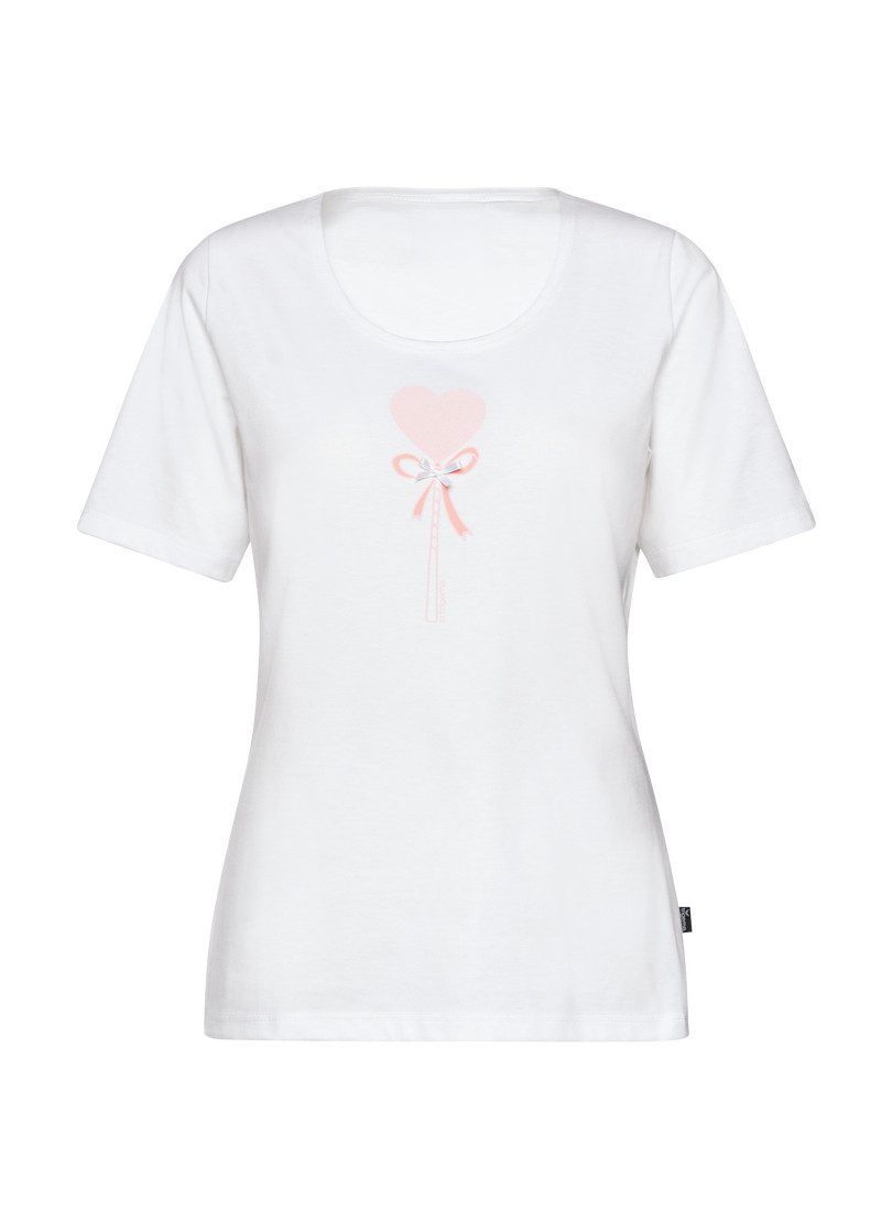 Trigema Pyjama TRIGEMA T-shirt met schattig hartjes-printmotief (1-delig)