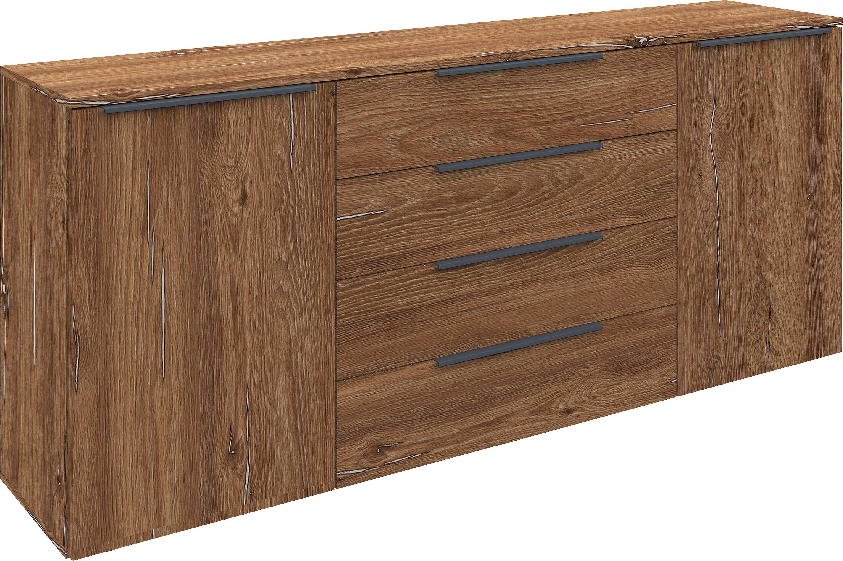 borchardt Möbel Dressoir Tom Breedte 166 cm dressoirs bruin