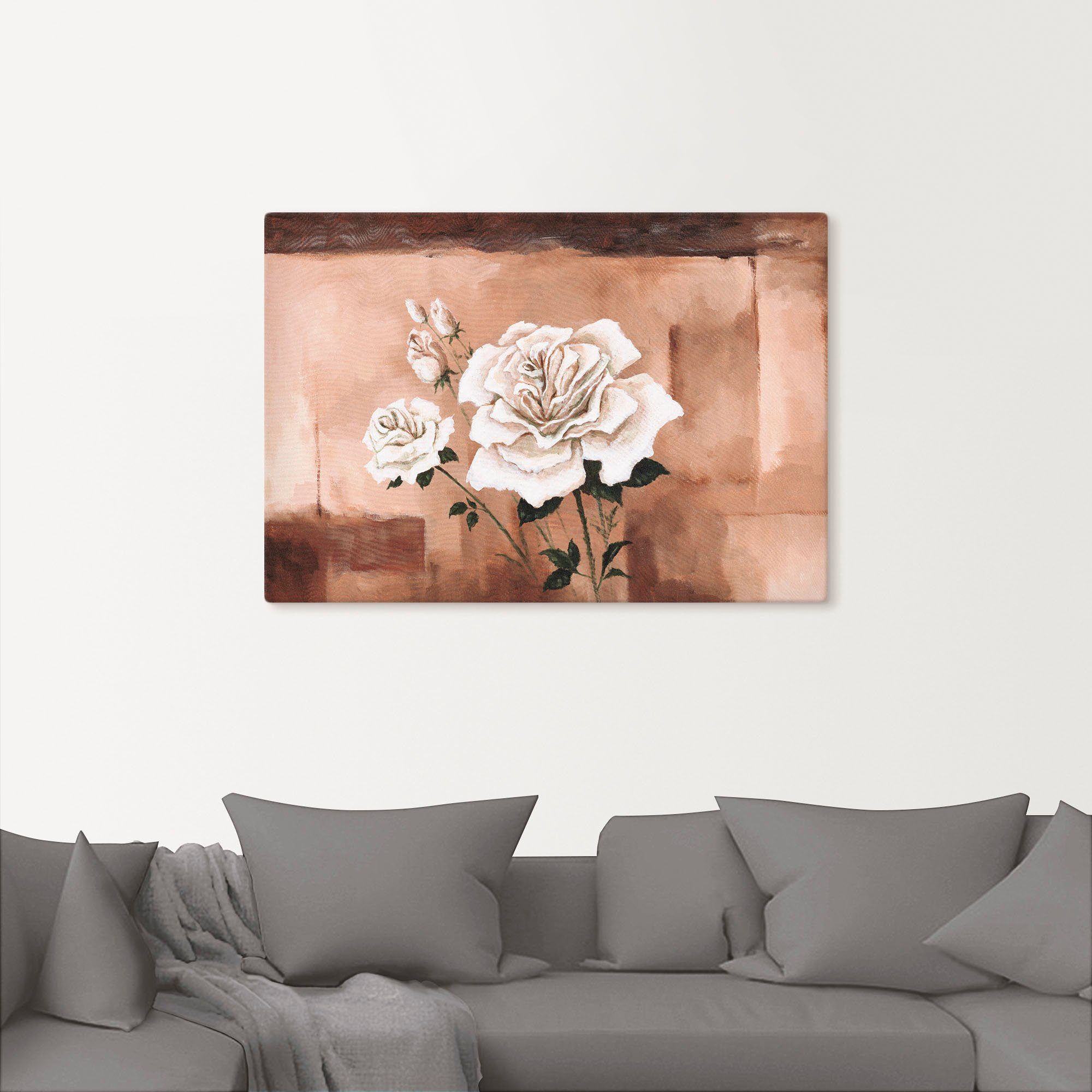 Artland Artprint op linnen Rosen gespannen op een spieraam