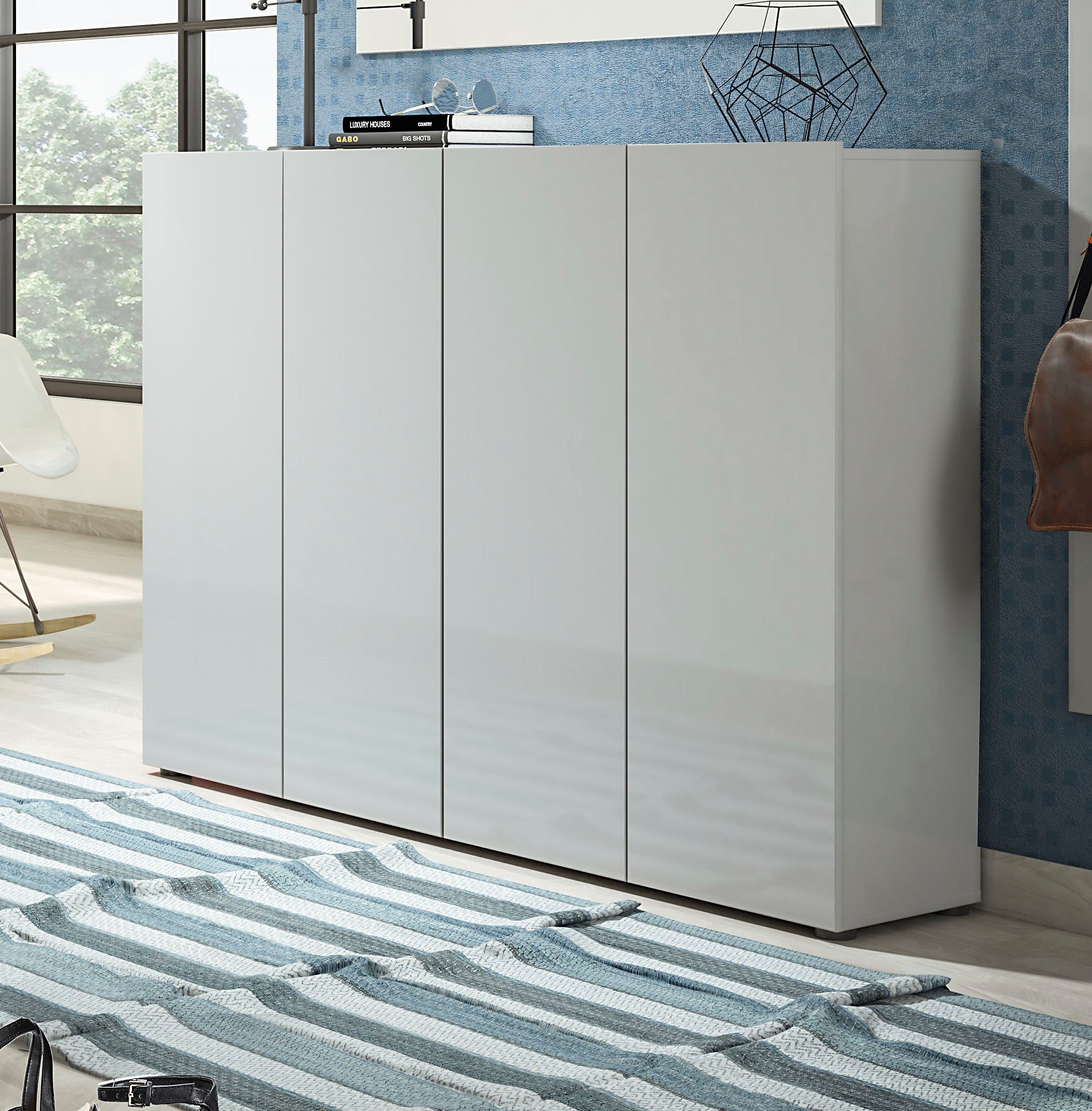 INOSIGN Schoenenkast Mister Breedte 160 cm, 4 deuren, hoogglanslak