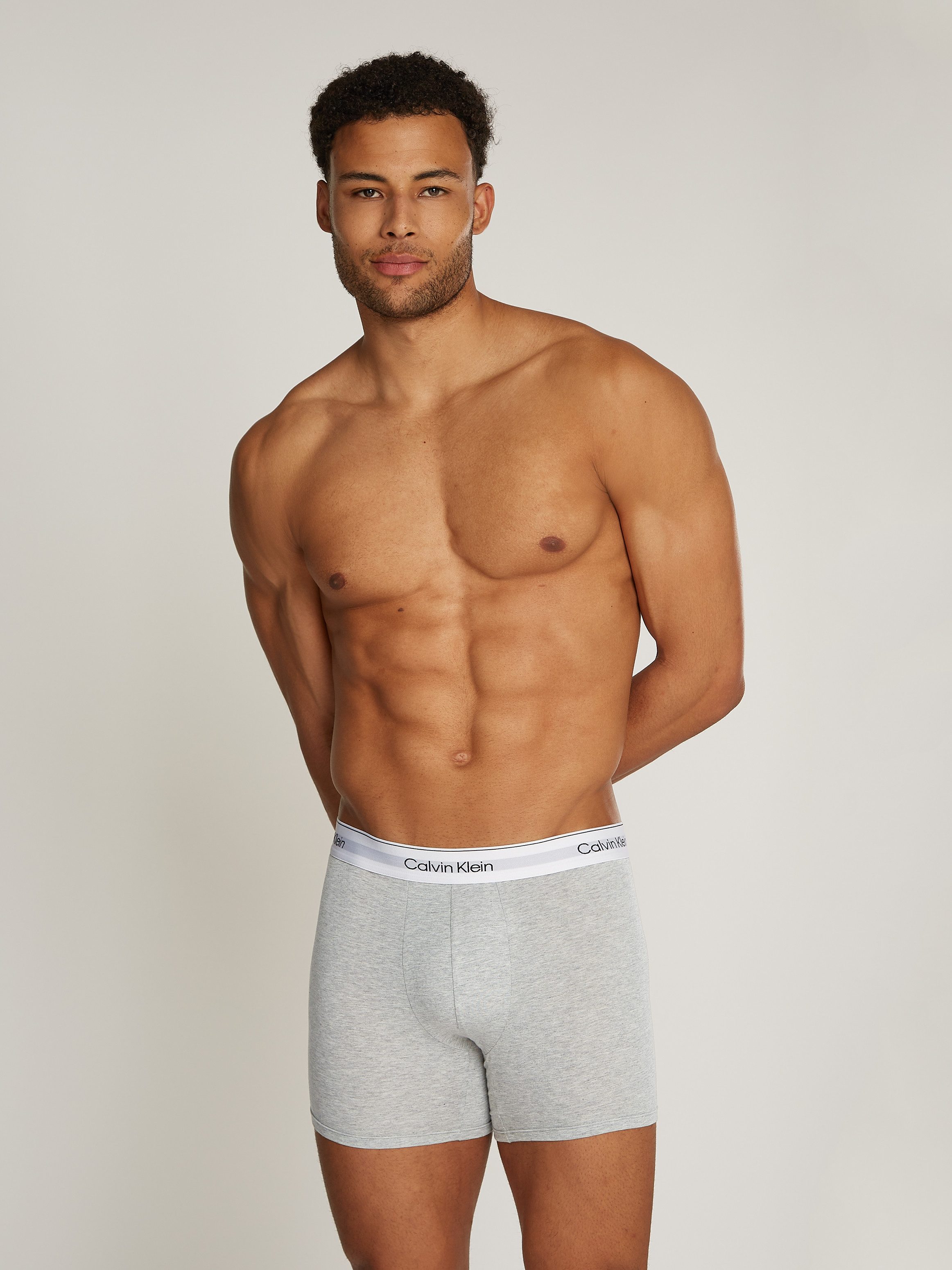 Calvin Klein Boxershort BOXER BRIEF 3PK met langere pijpen, logo-elastische band (3 stuks) (set, 3 stuks)