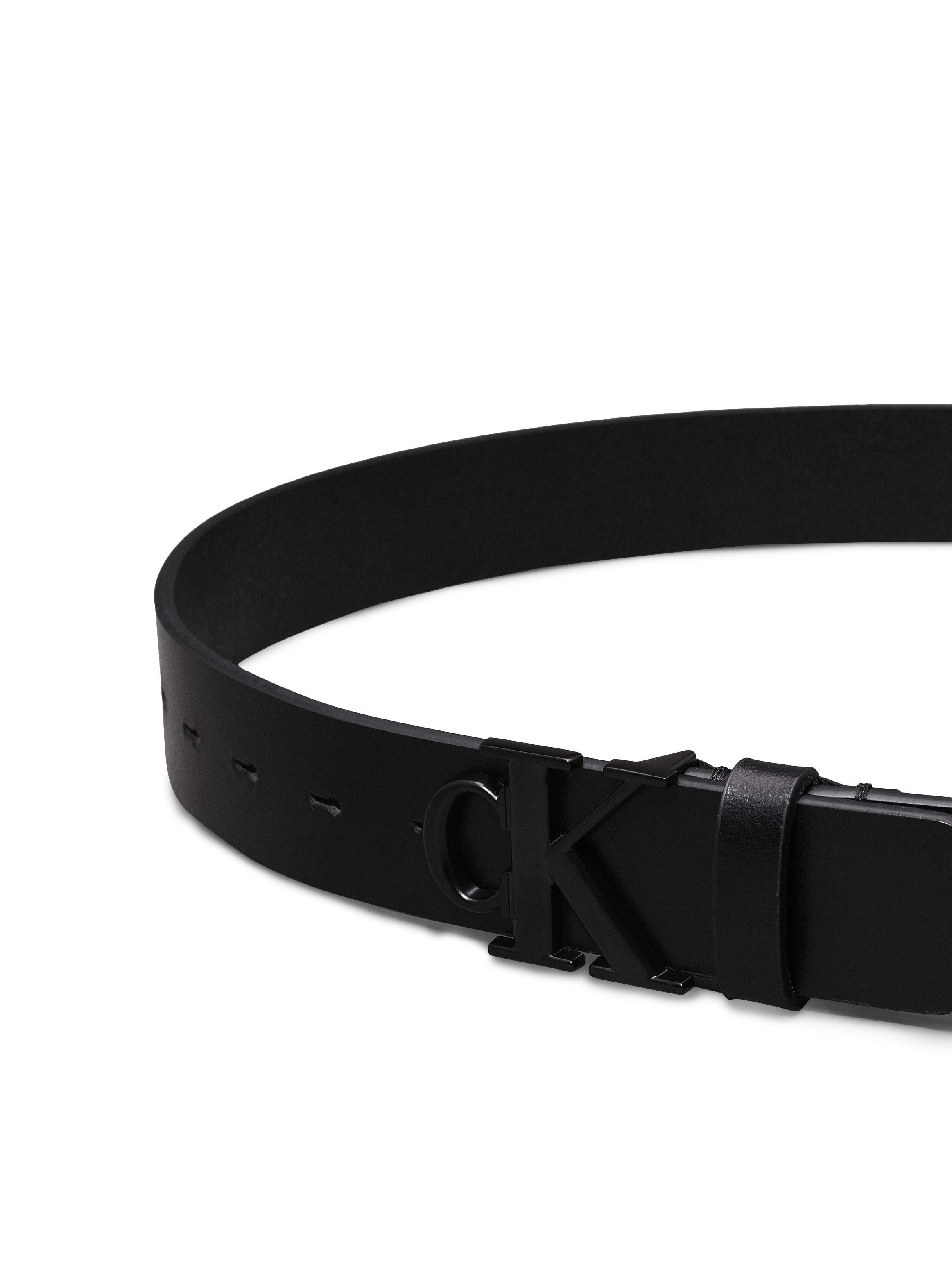 Calvin Klein Leren riem ROUND MONO PLAQUE LTHR BELT 35MM
