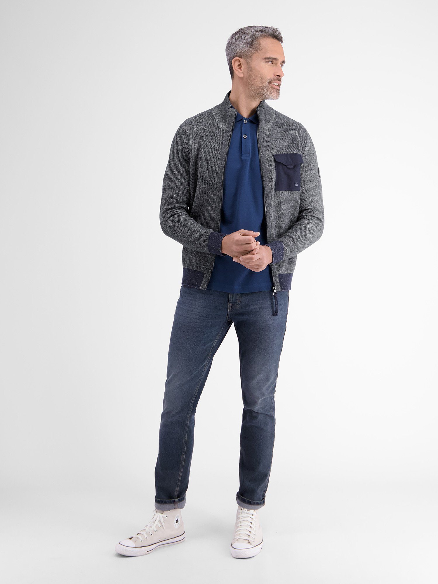 Lerros Vest LERROS brei jack in stevige look