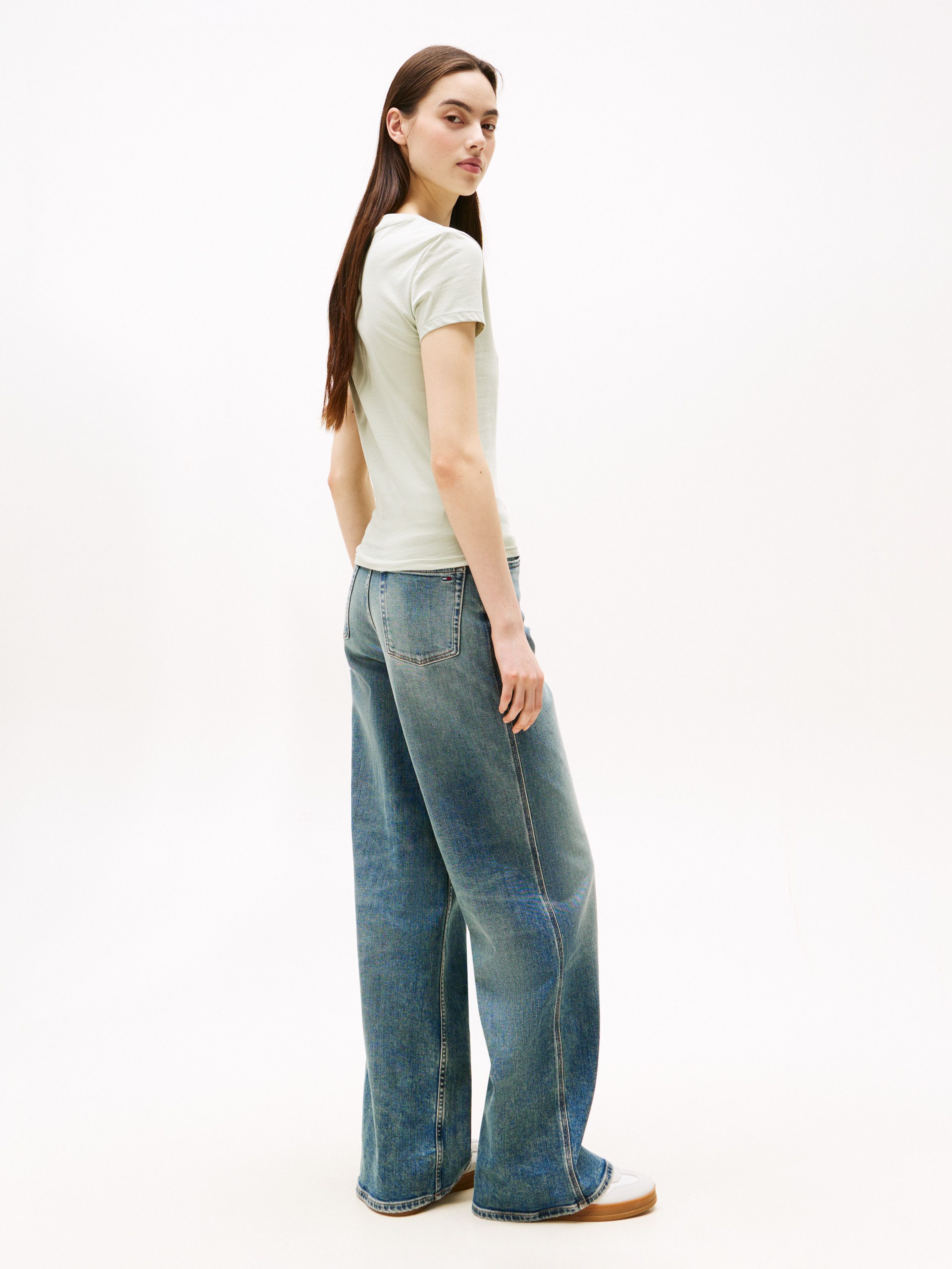 TOMMY JEANS Shirt met korte mouwen TJW SLIM LINEAR SS TEE EXT