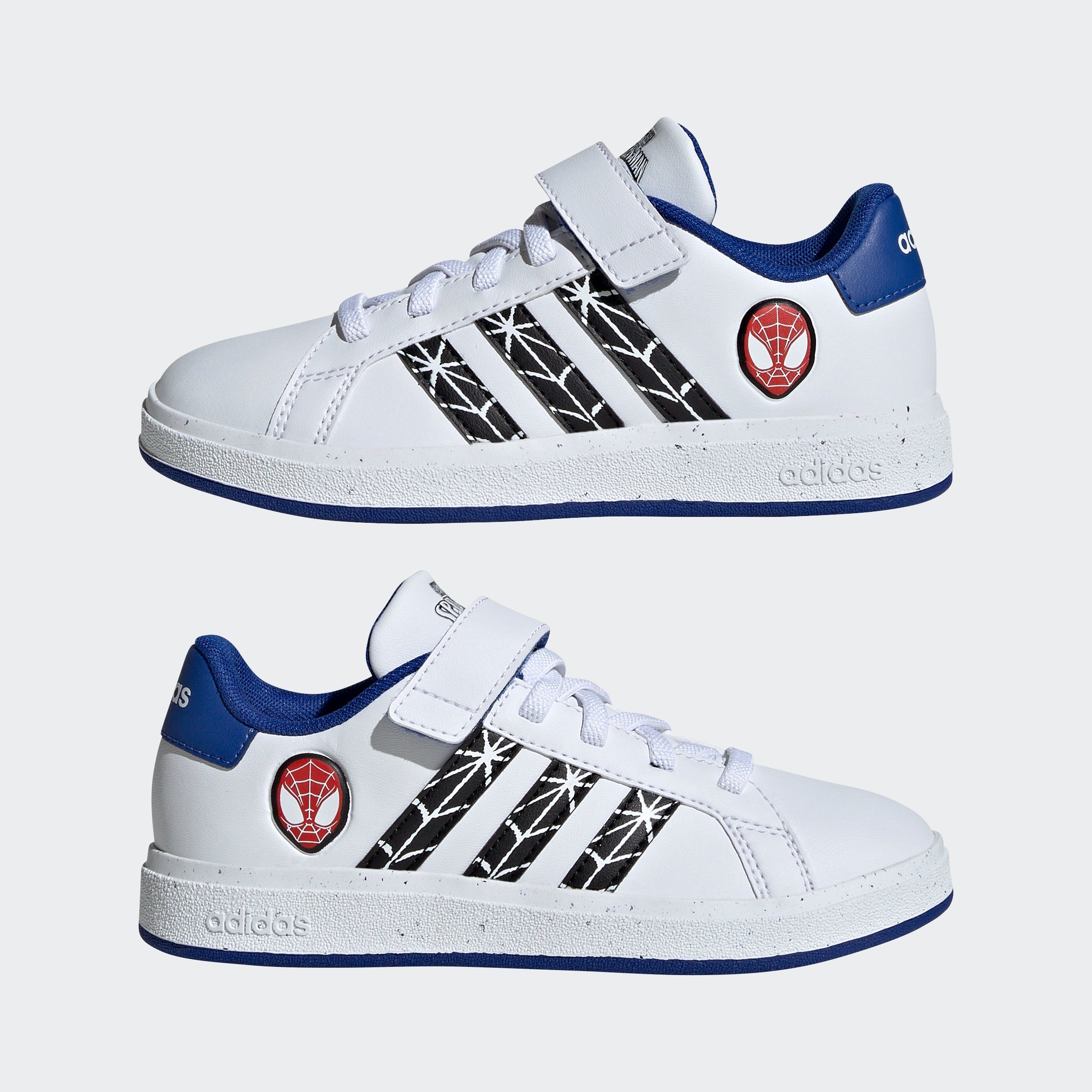adidas Sportswear Sneakers MARVEL’S SPIDER-MAN GRAND COURT KIDS Design geïnspireerd op de adidas Superstar