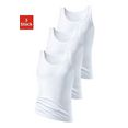 h.i.s hemd in dubbelrib, zonder zijnaden (3 stuks) wit