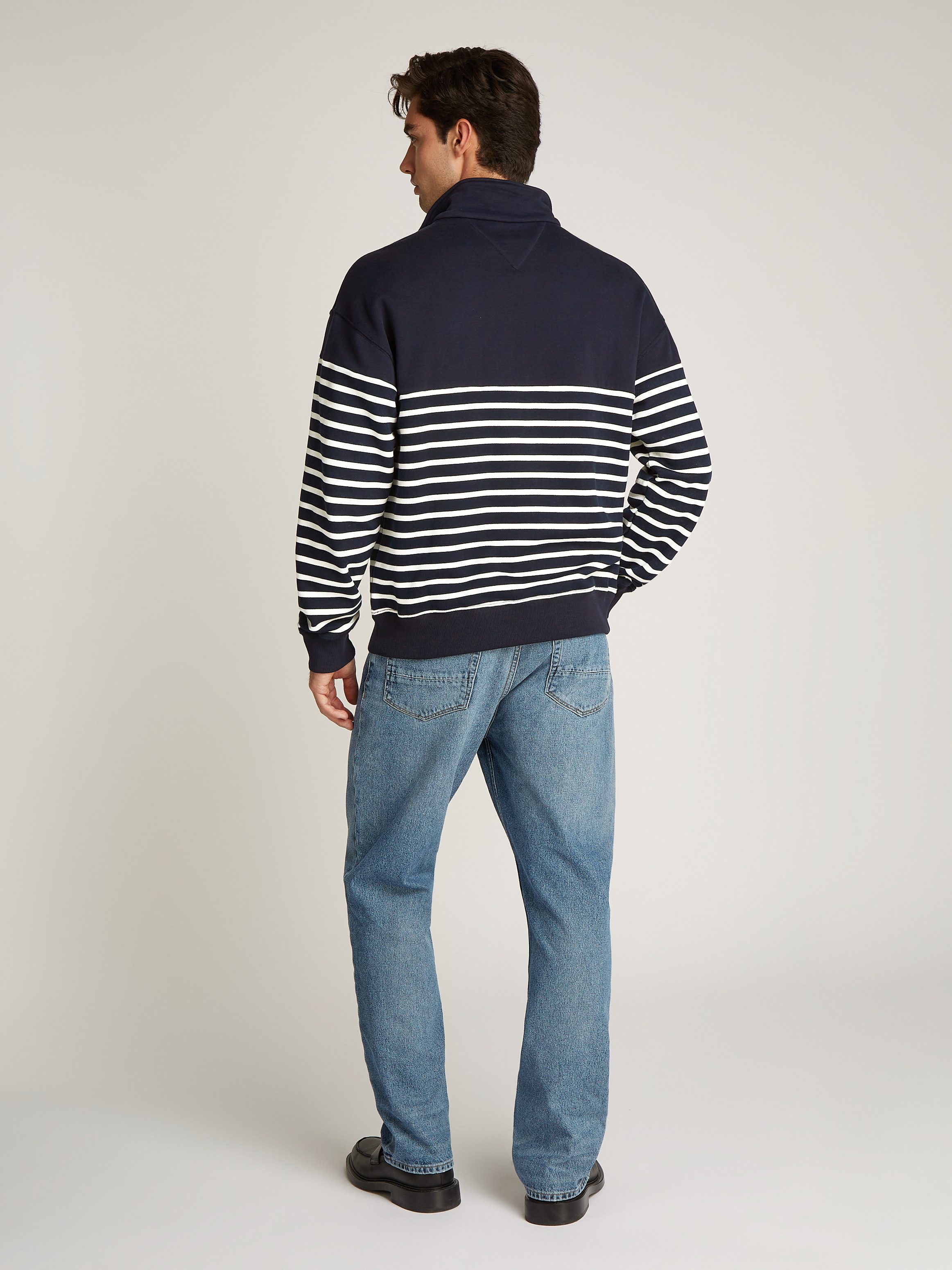 Tommy Hilfiger Sweatshirt PLACED STRIPE 1/4 ZIP