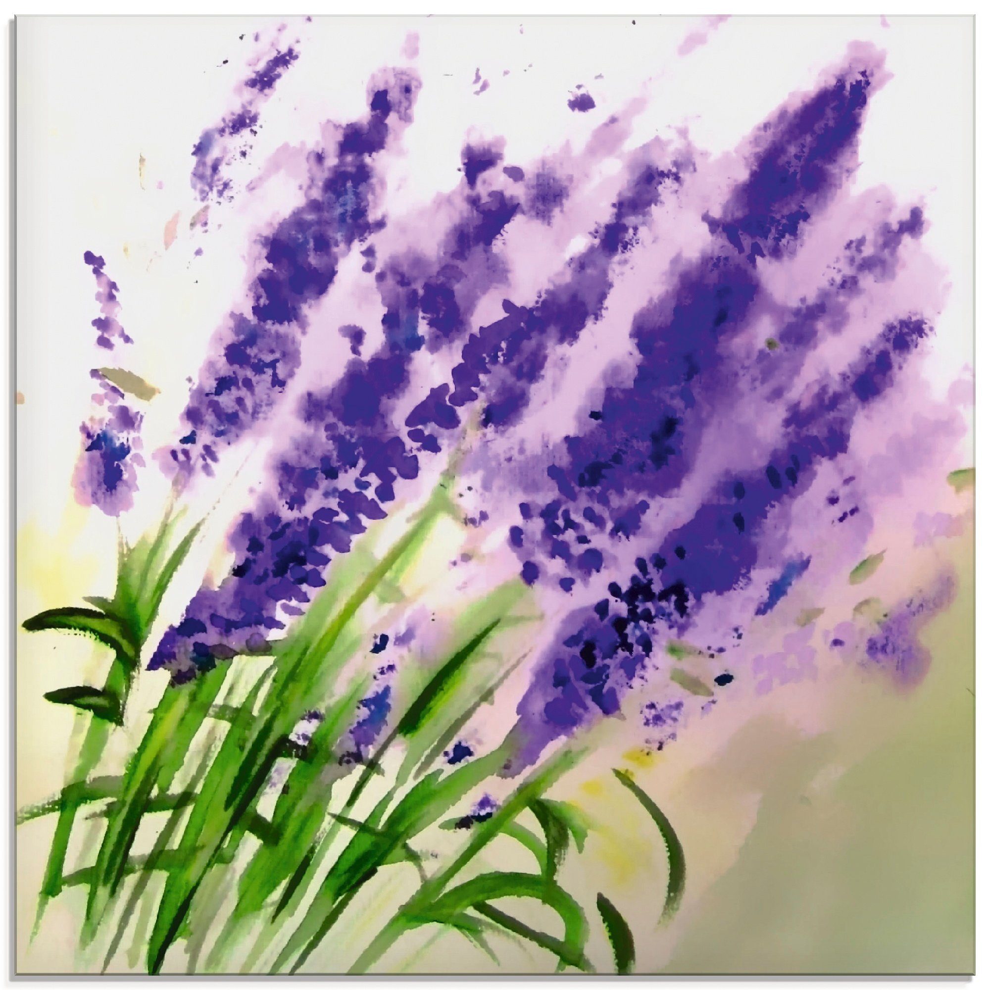 Artland Print op glas Lavendel-aquarel (1 stuk)