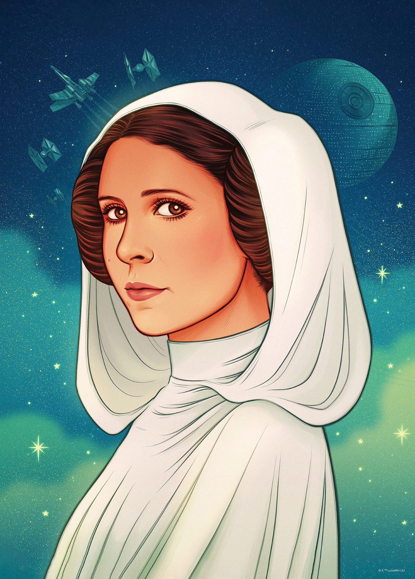 Komar Artprint Star Wars Princess of Alderaan 40 x 60 cm (breedte x hoogte) - kinderkamer, decoratie (1 stuk)